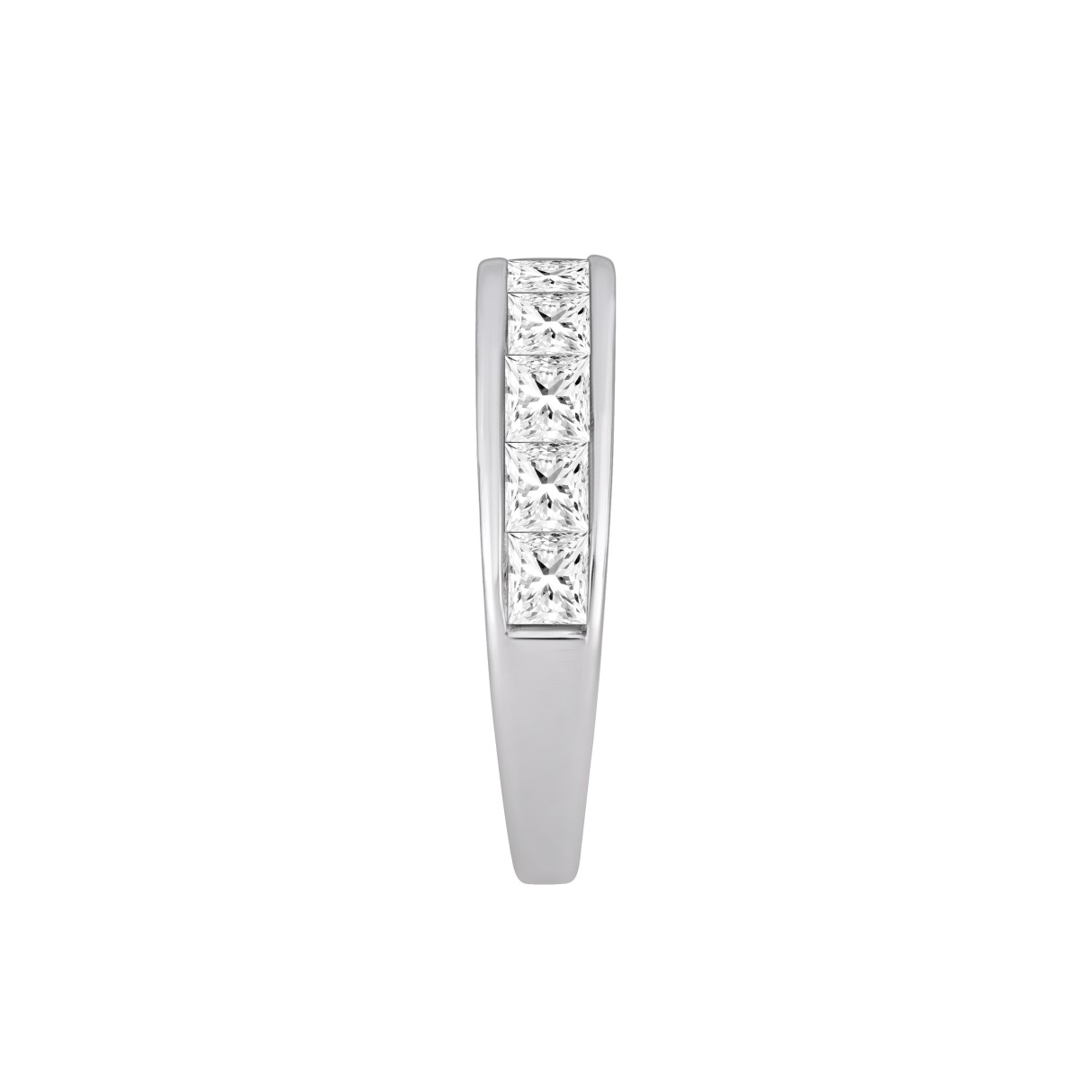 14K WHITE GOLD 2CT PRINCESS DIAMOND LADIES BAND