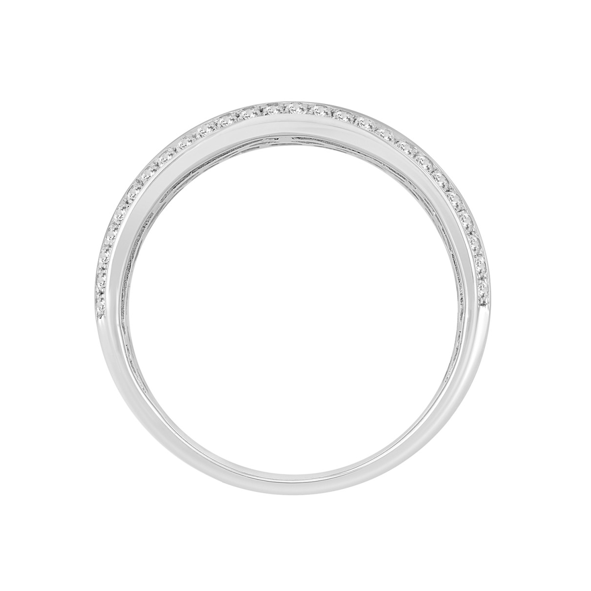 MEN'S BAND 1/2CT ROUND DIAMOND 14K WHITE GOLD