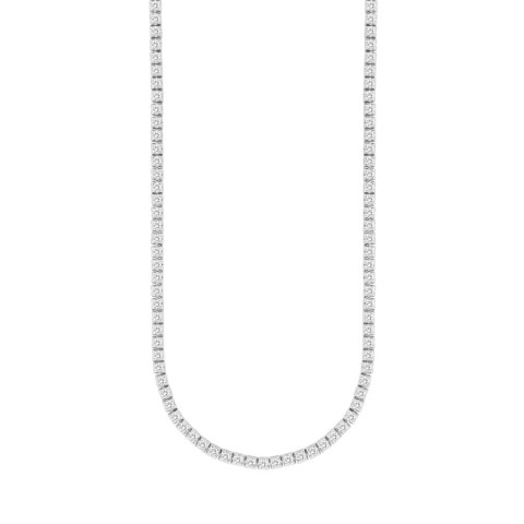 LADIES NECKLACE 9CT ROUND DIAMOND 14K WHITE GOLD LADIES NECKLACE 9CT ROUND DIAMOND 14K WHITE GOLD