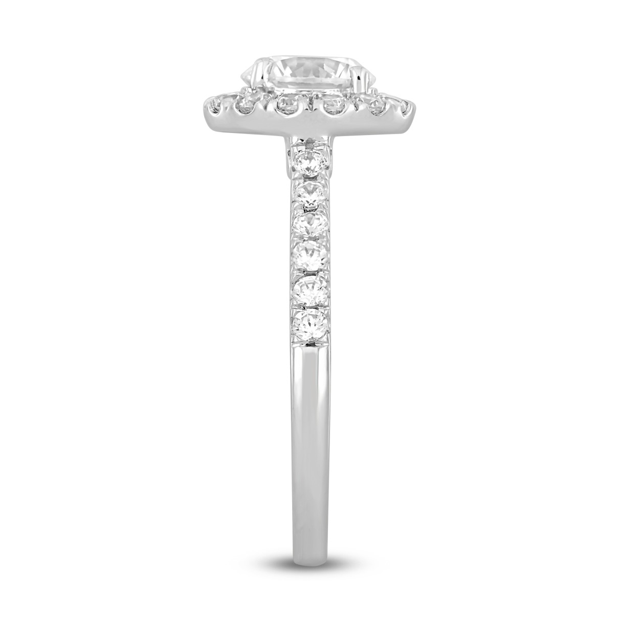 14K WHITE GOLD 1 1/2CT ROUND DIAMOND LADIES RING (CENTER STONE ROUND DIAMOND 1CT)