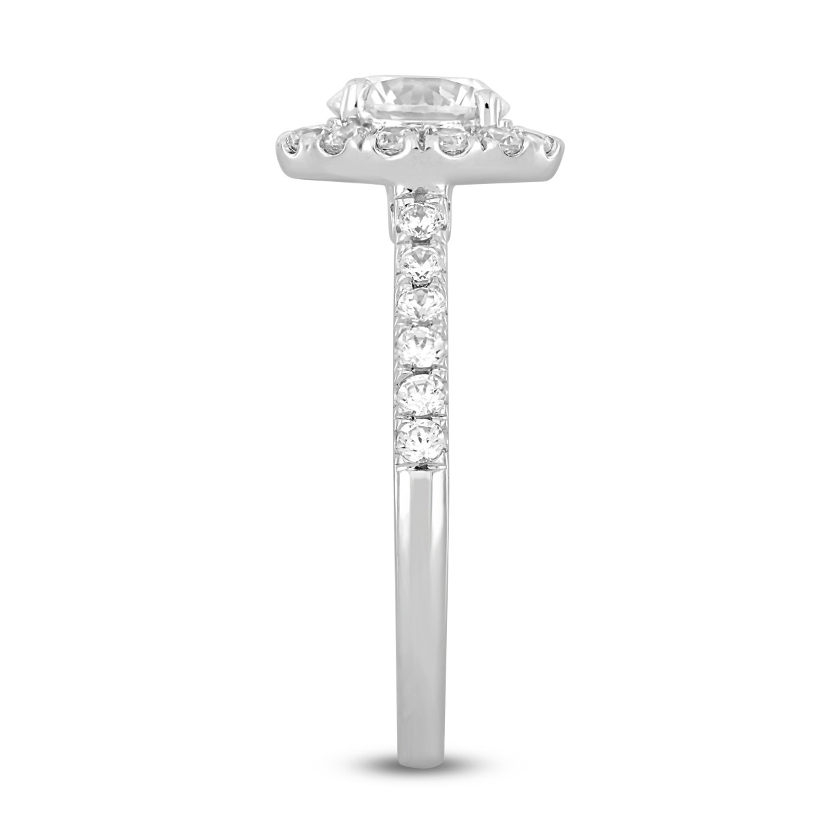 14K WHITE GOLD 1 1/2CT ROUND DIAMOND LADIES RING (CENTER STONE ROUND DIAMOND 1CT)