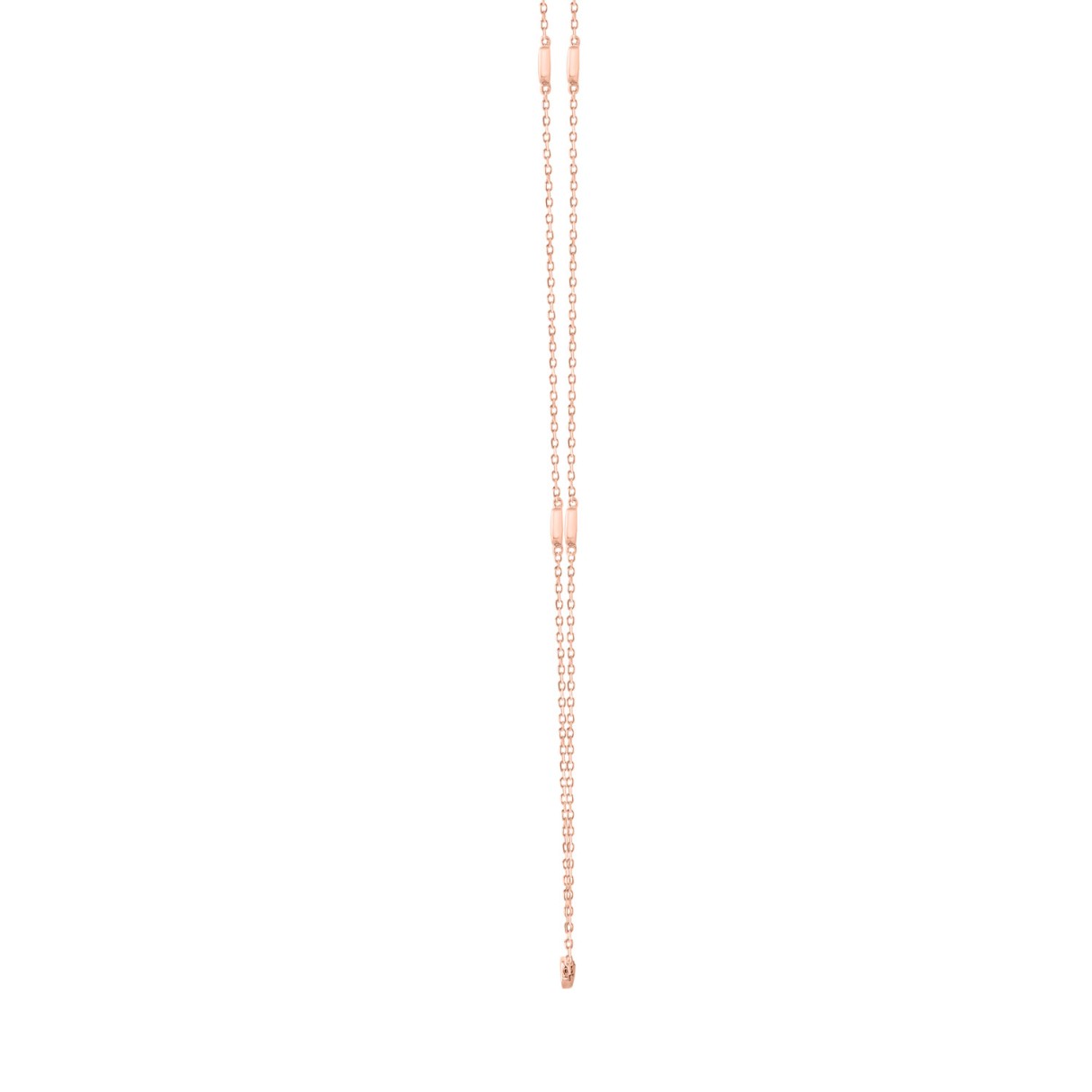 14K ROSE GOLD 3/4CT EMERALD DIAMOND LADIES NECKLACE