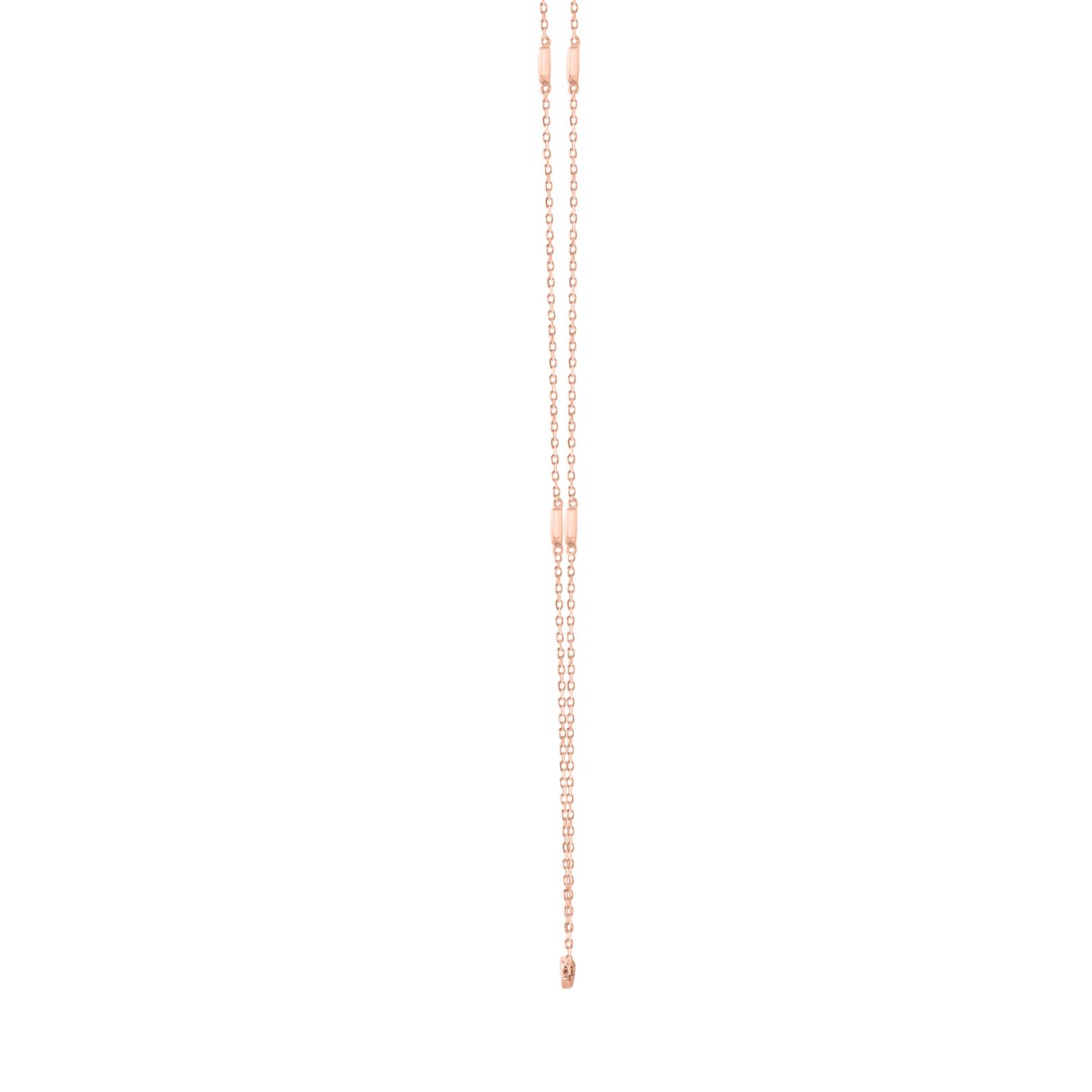 14K ROSE GOLD 3/4CT EMERALD DIAMOND LADIES NECKLACE