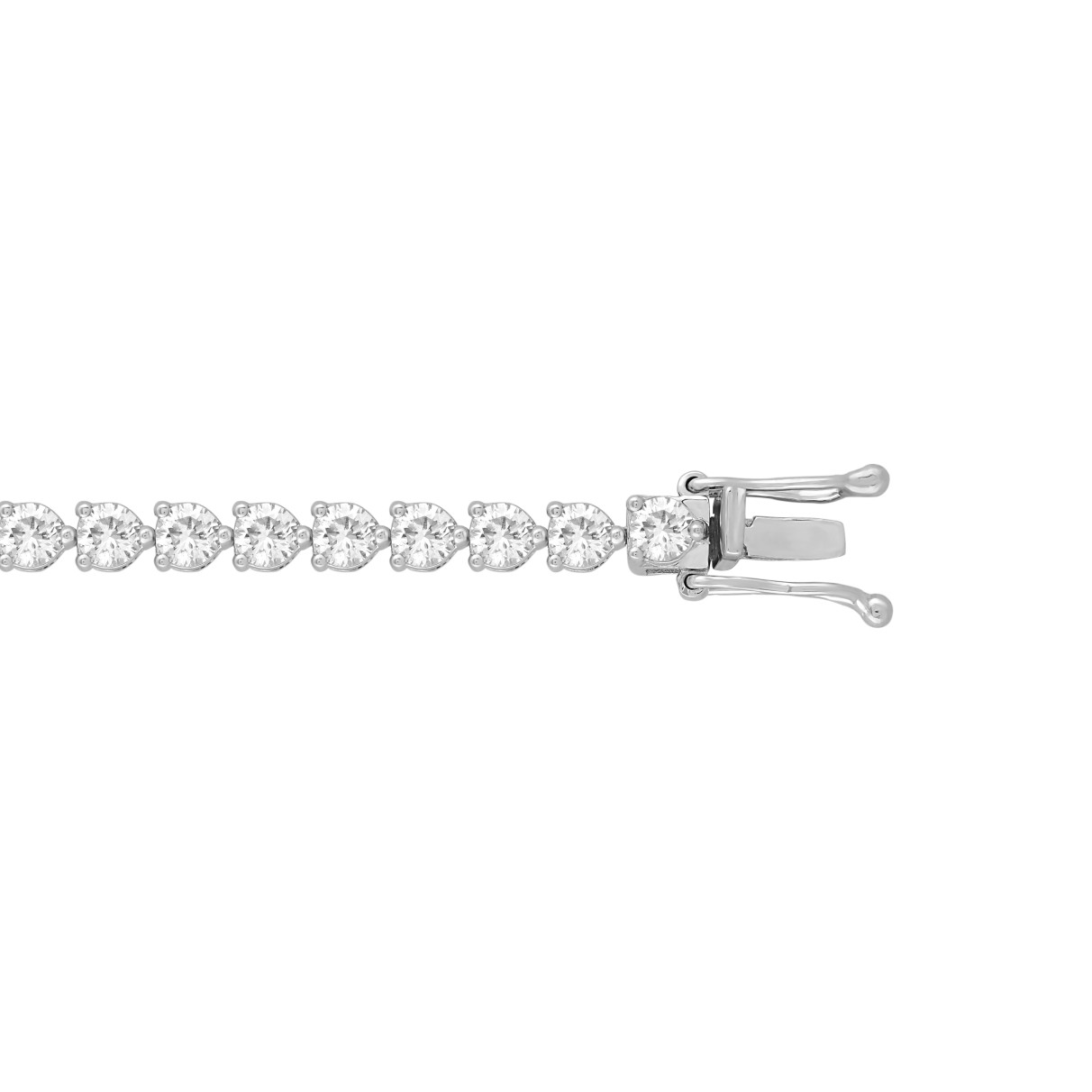 LADIES BRACELET 3CT ROUND DIAMOND 14K WHITE GOLD