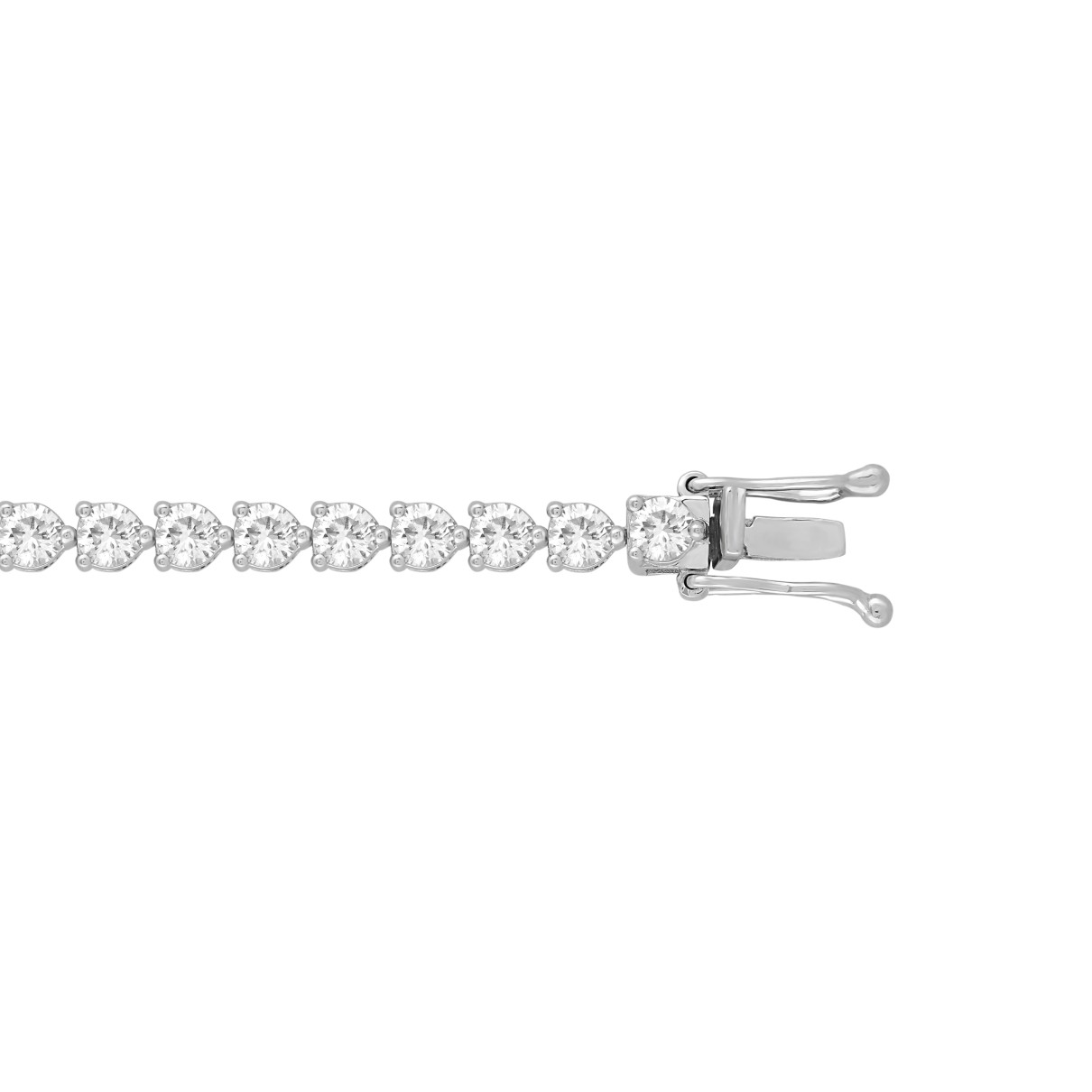 LADIES BRACELET 5CT ROUND DIAMOND 14K WHITE GOLD