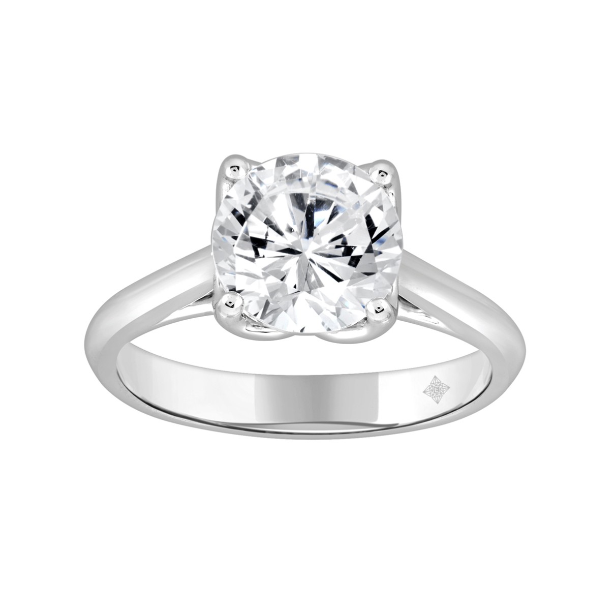 14K WHITE GOLD 2 1/2CT ROUND DIAMOND LADIES SOLITA...