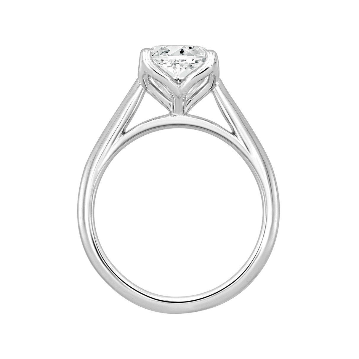 14K WHITE GOLD 2 1/2CT ROUND DIAMOND LADIES SOLITAIRE RING