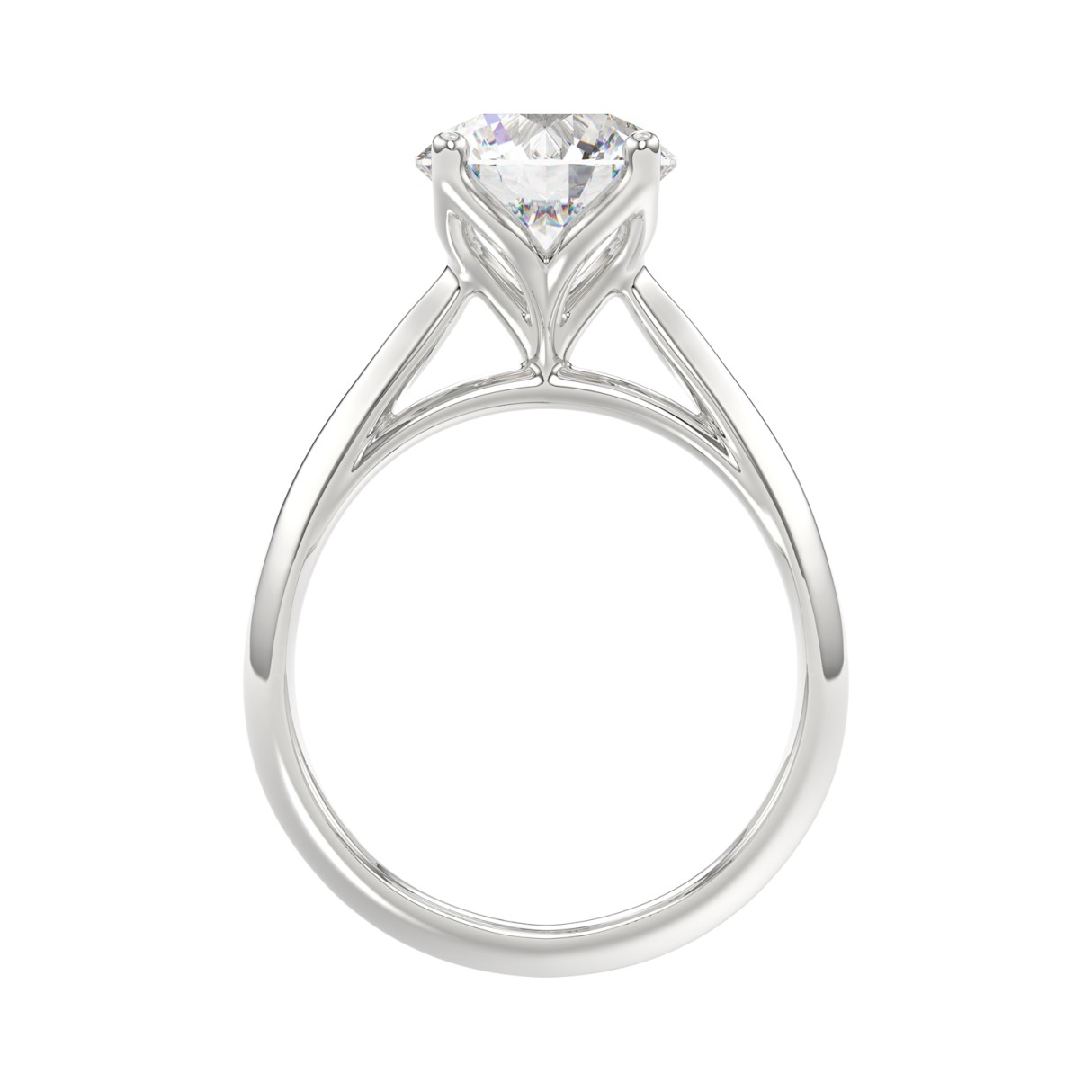 14K WHITE GOLD 2 1/2CT ROUND DIAMOND LADIES SOLITAIRE RING