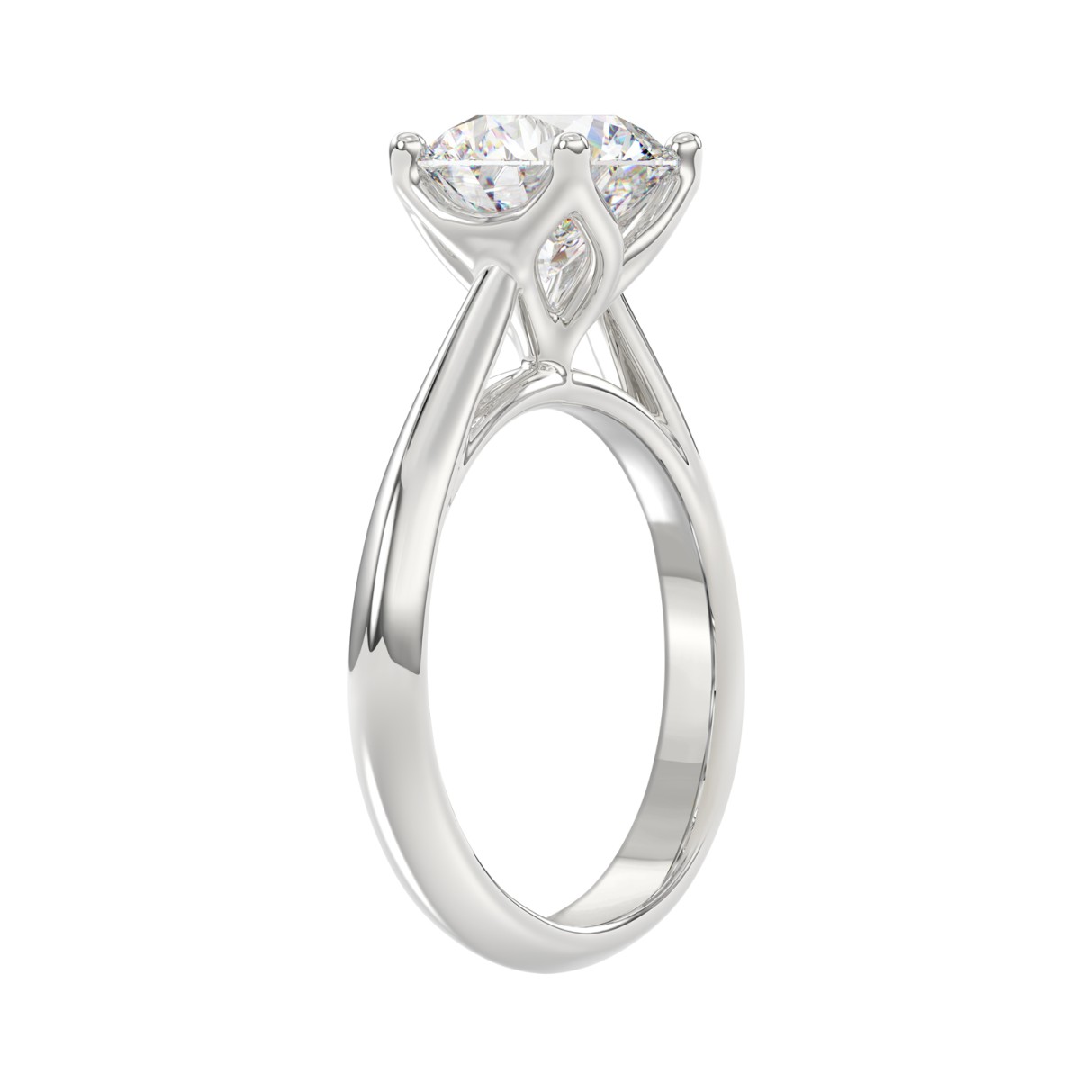 14K WHITE GOLD 2 1/2CT ROUND DIAMOND LADIES SOLITAIRE RING