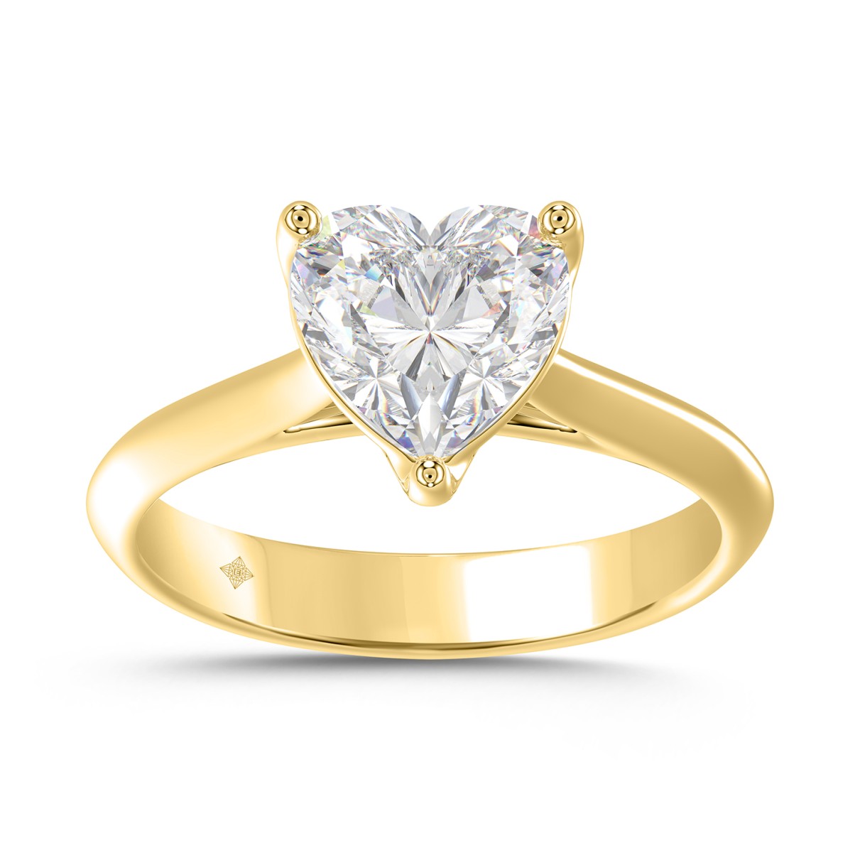 14K YELLOW GOLD 1CT HEART DIAMOND LADIES SOLITAIRE...