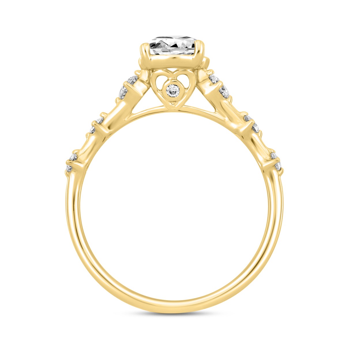 LADIES RING 1 1/4CT ROUND DIAMOND 14K YELLOW GOLD (CENTER STONE ROUND DIAMOND 1CT)