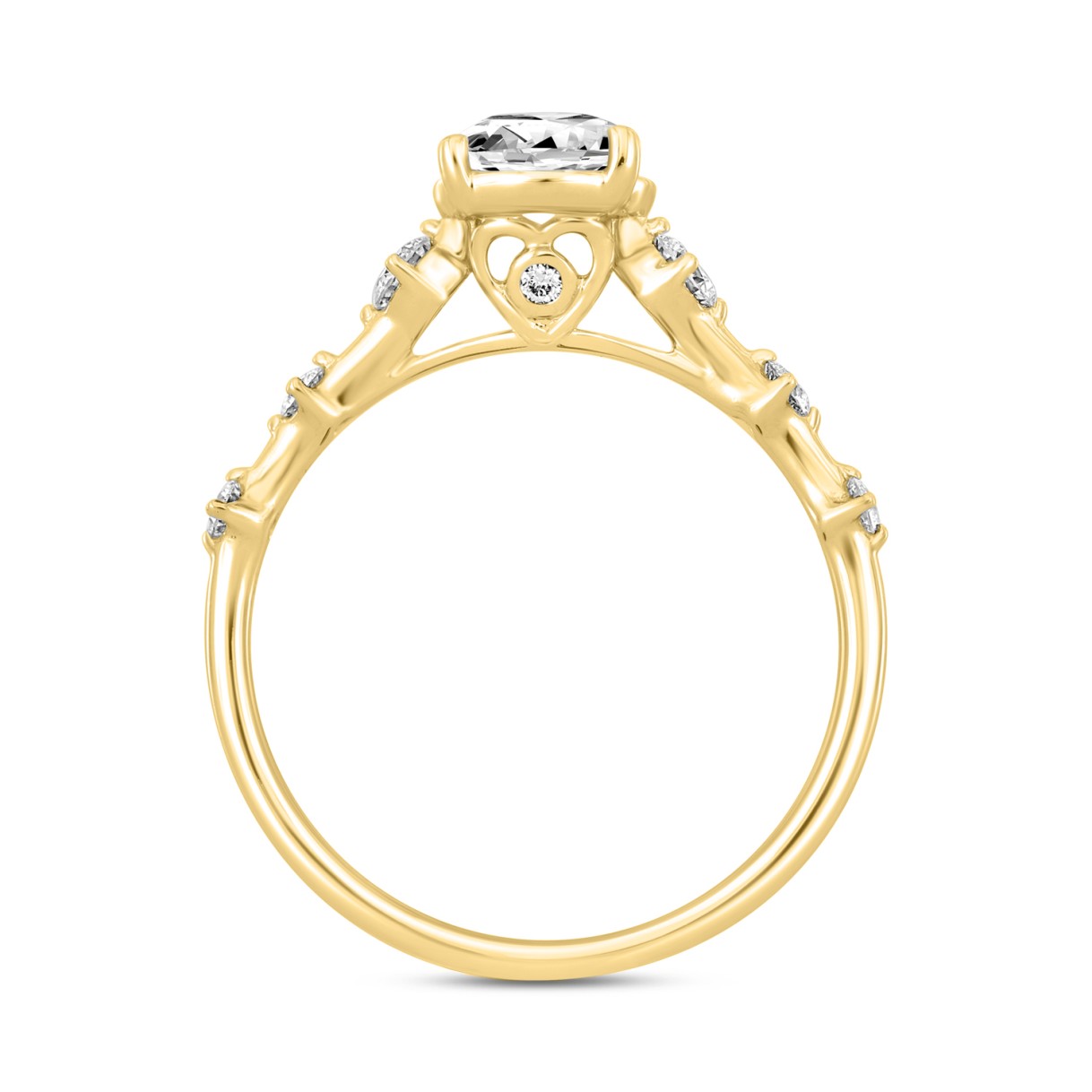 LADIES RING 1 1/4CT ROUND DIAMOND 14K YELLOW GOLD (CENTER STONE ROUND DIAMOND 1CT)