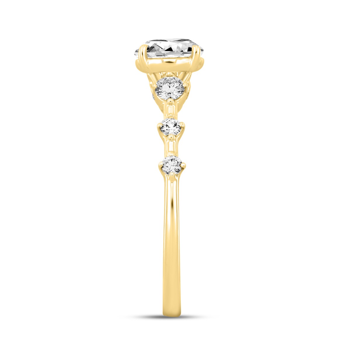 LADIES RING 1 1/4CT ROUND DIAMOND 14K YELLOW GOLD (CENTER STONE ROUND DIAMOND 1CT)