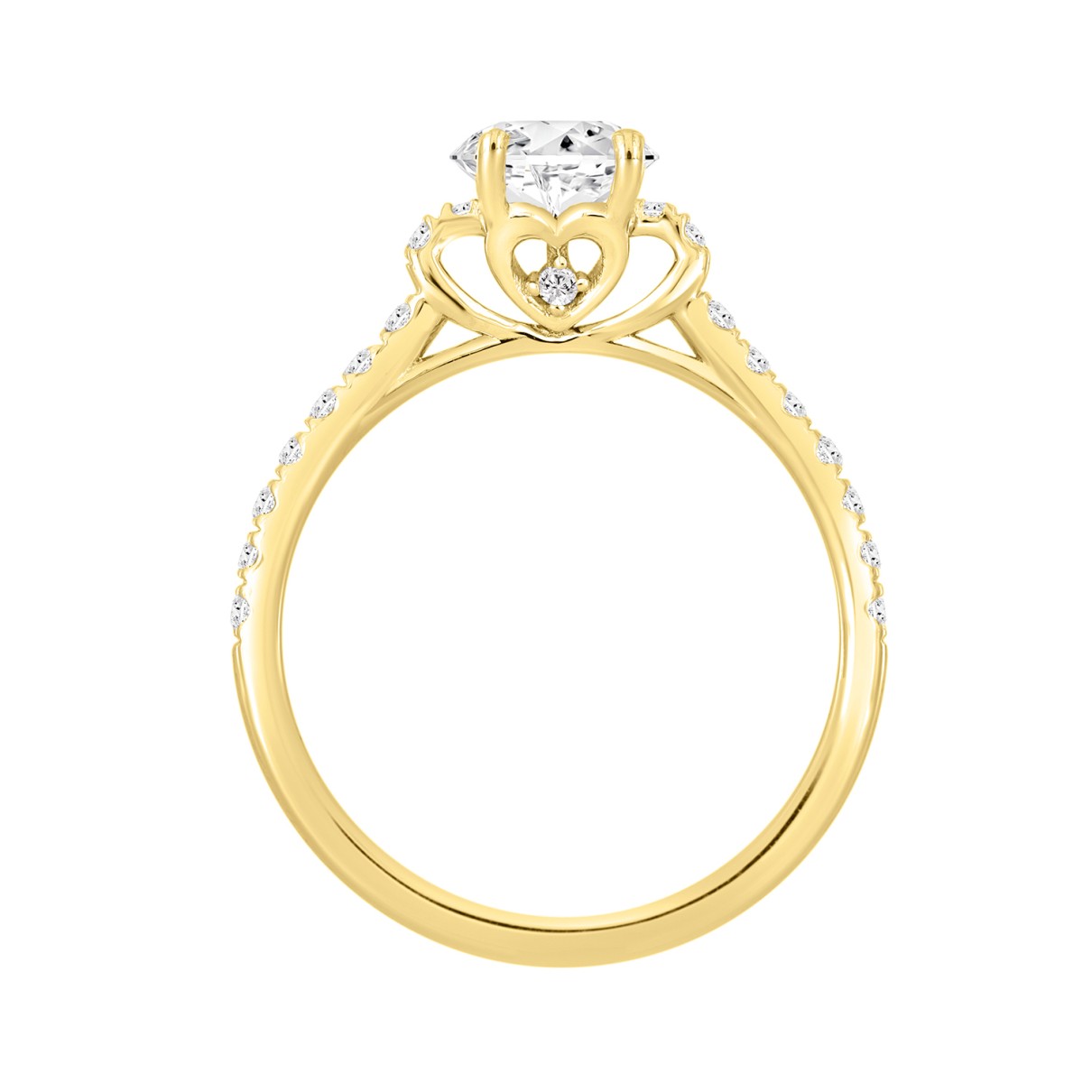 LADIES BRIDAL SET 1 1/2CT ROUND/OVAL DIAMOND 14K YELLOW GOLD (CENTER STONE OVAL DIAMOND 1CT)