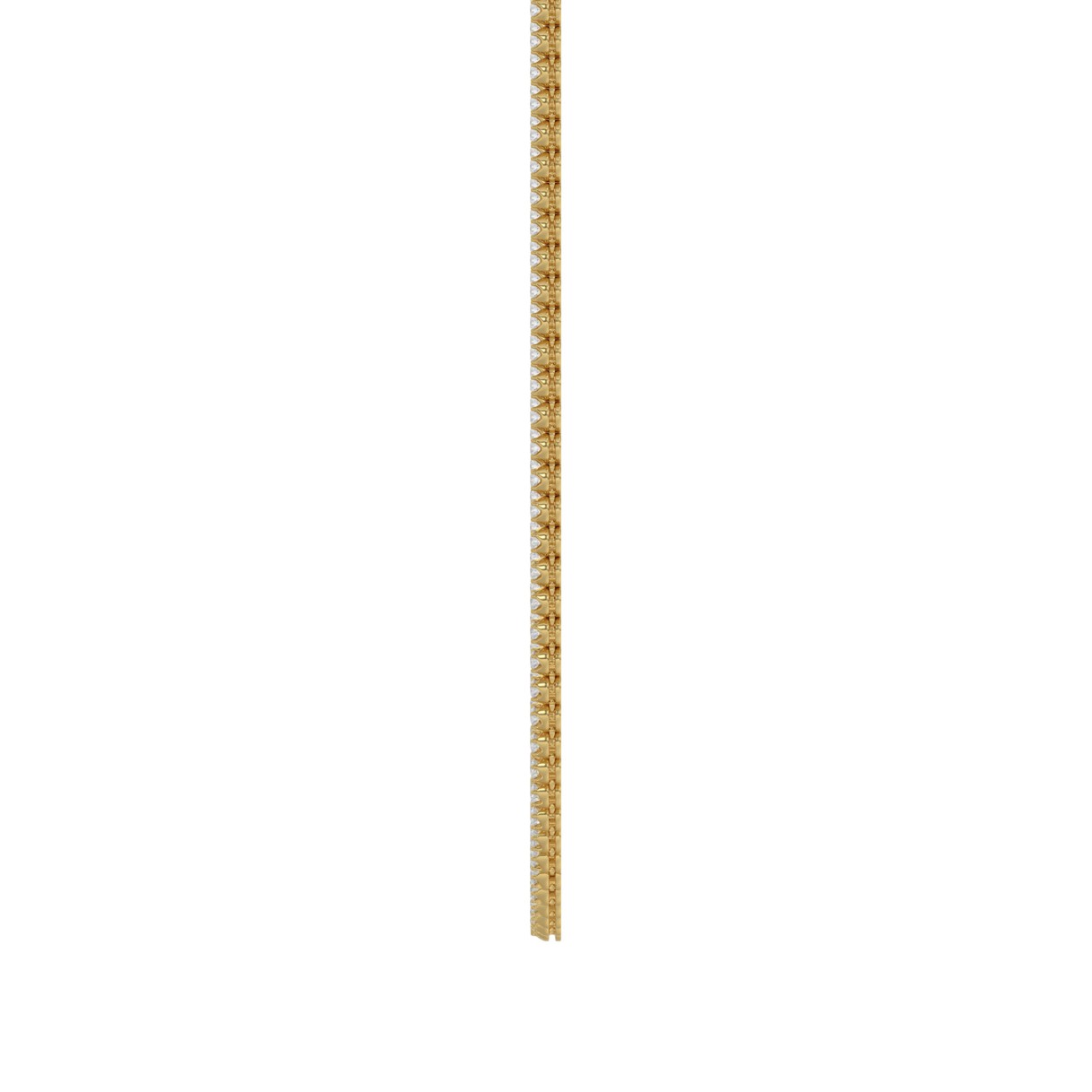 14K YELLOW GOLD 7 1/2CT 24 INCH ROUND DIAMOND MEN'S NECKLACE