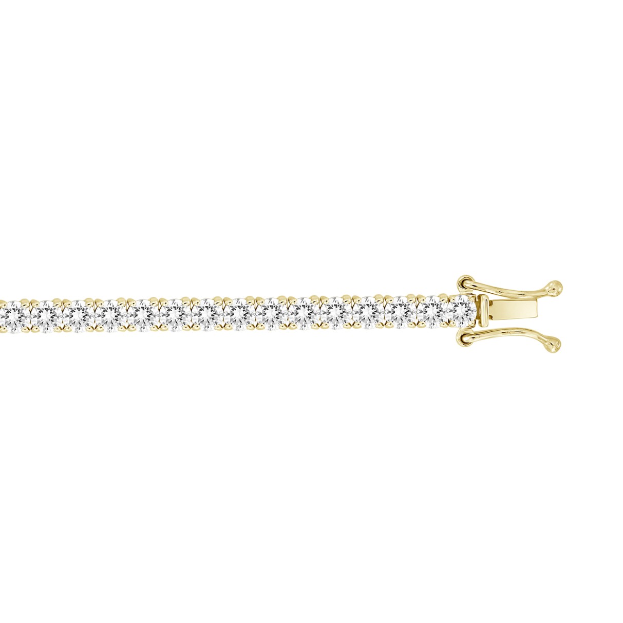 LADIES BRACELET 4CT ROUND DIAMOND 14K YELLOW GOLD