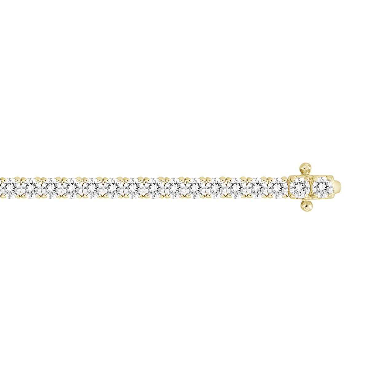 LADIES BRACELET 4CT ROUND DIAMOND 14K YELLOW GOLD