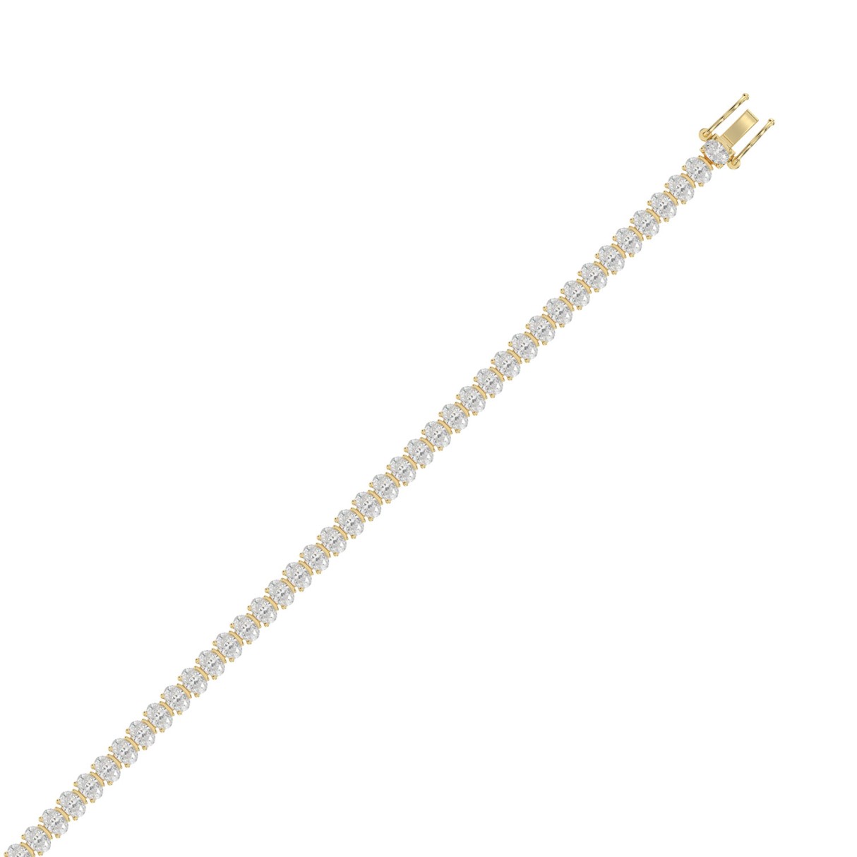 14K Yellow Gold 7.00 CT Oval Cut Diamond Tennis Bracelet for Women Luxury Ladies Diamond Bracelet