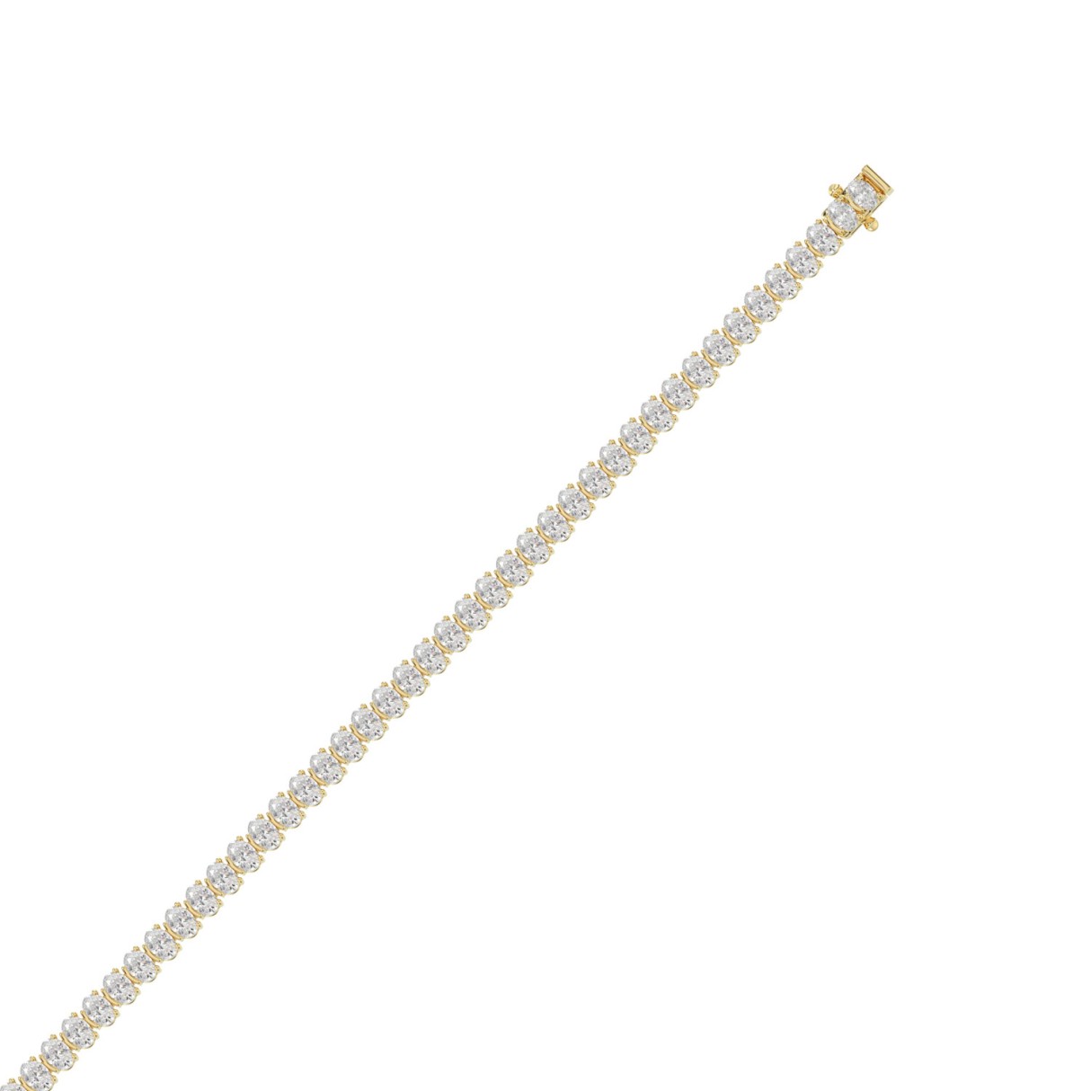 14K Yellow Gold 7.00 CT Oval Cut Diamond Tennis Bracelet for Women Luxury Ladies Diamond Bracelet