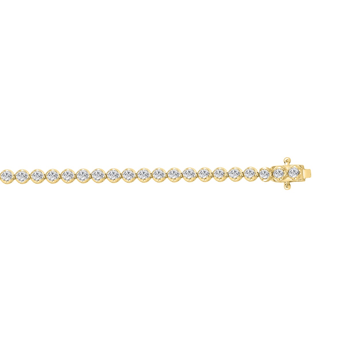 MENS BRACELET 2.25CT ROUND DIAMOND 14K YELLOW GOLD 