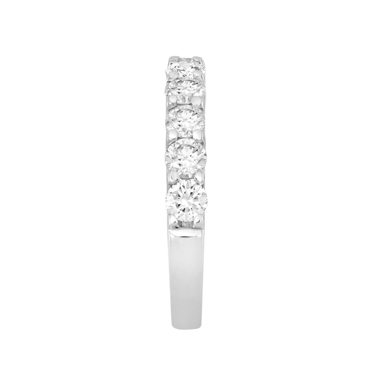 LADIES BAND 2CT ROUND DIAMOND 14K WHITE GOLD