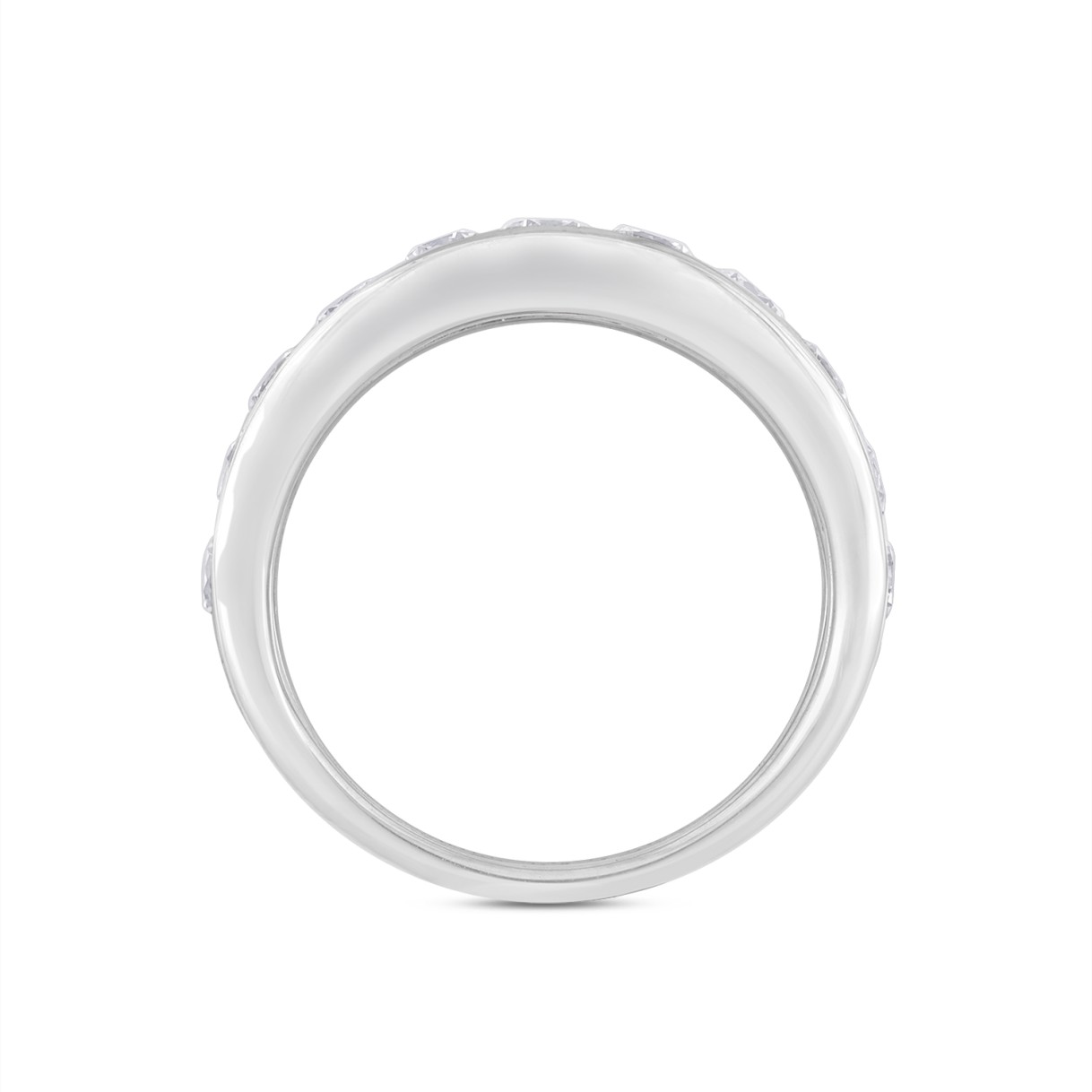 LADIES BAND 1 1/2CT ROUND DIAMOND 14K WHITE GOLD