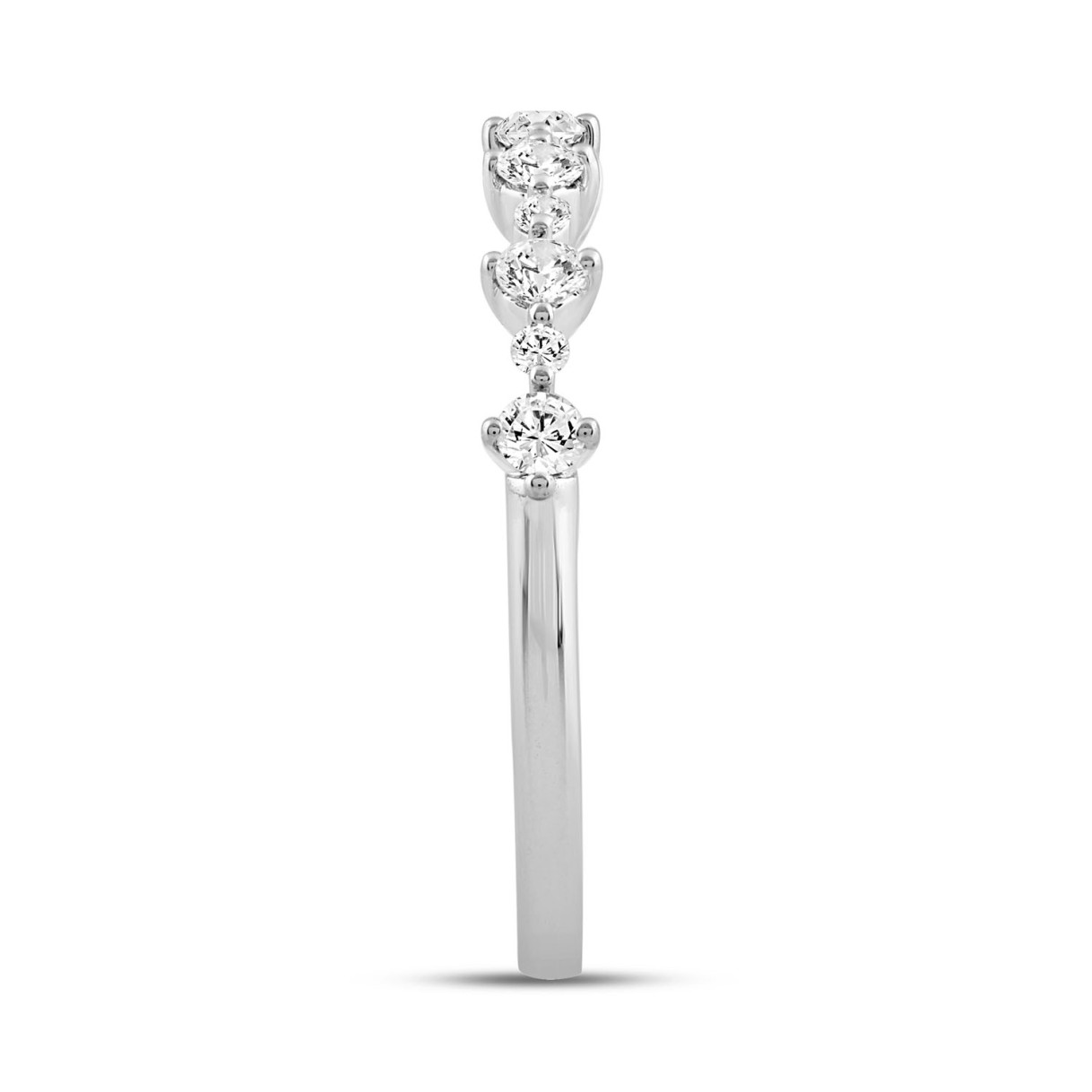 LADIES BRIDAL SET 2 1/2CT ROUND DIAMOND 14K WHITE GOLD (CENTER STONE PRINCESS DIAMOND 2CT )