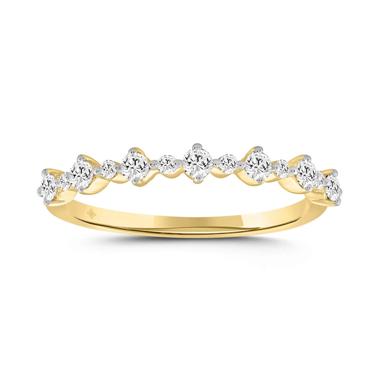 14K YELLOW GOLD 1/3CT ROUND DIAMOND LADIES BAND...