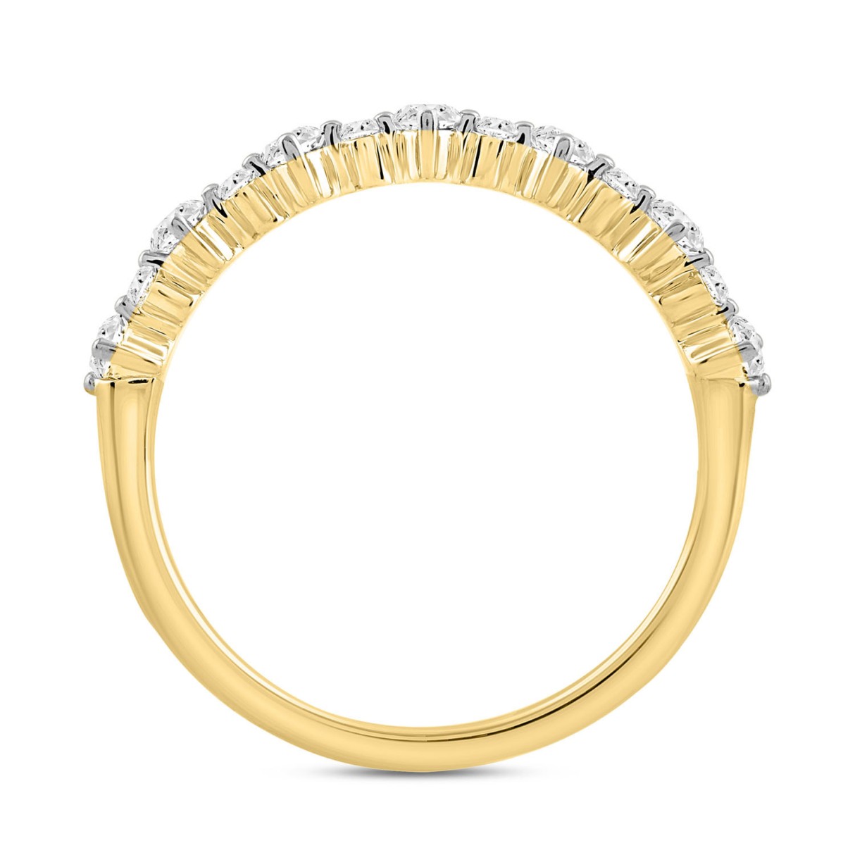 14K YELLOW GOLD 1/3CT ROUND DIAMOND LADIES BAND