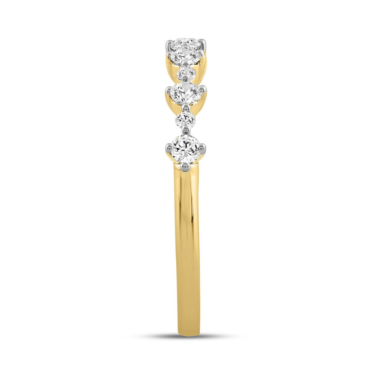 14K YELLOW GOLD 1/3CT ROUND DIAMOND LADIES BAND