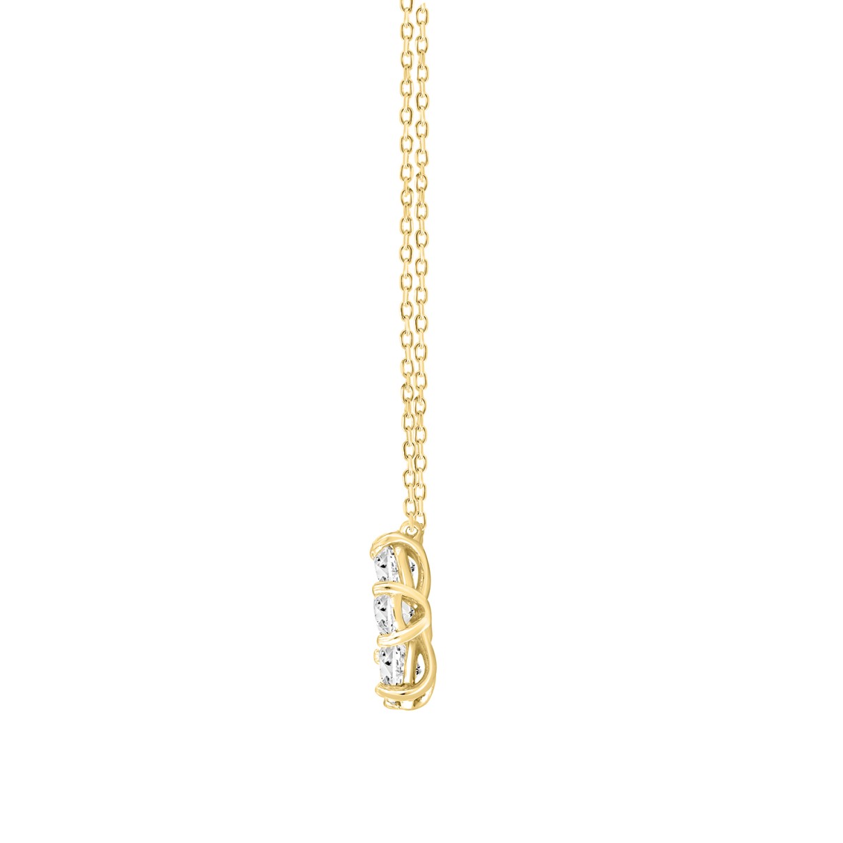 LADIES NECKLACE 1CT PEAR DIAMOND 14K YELLOW GOLD