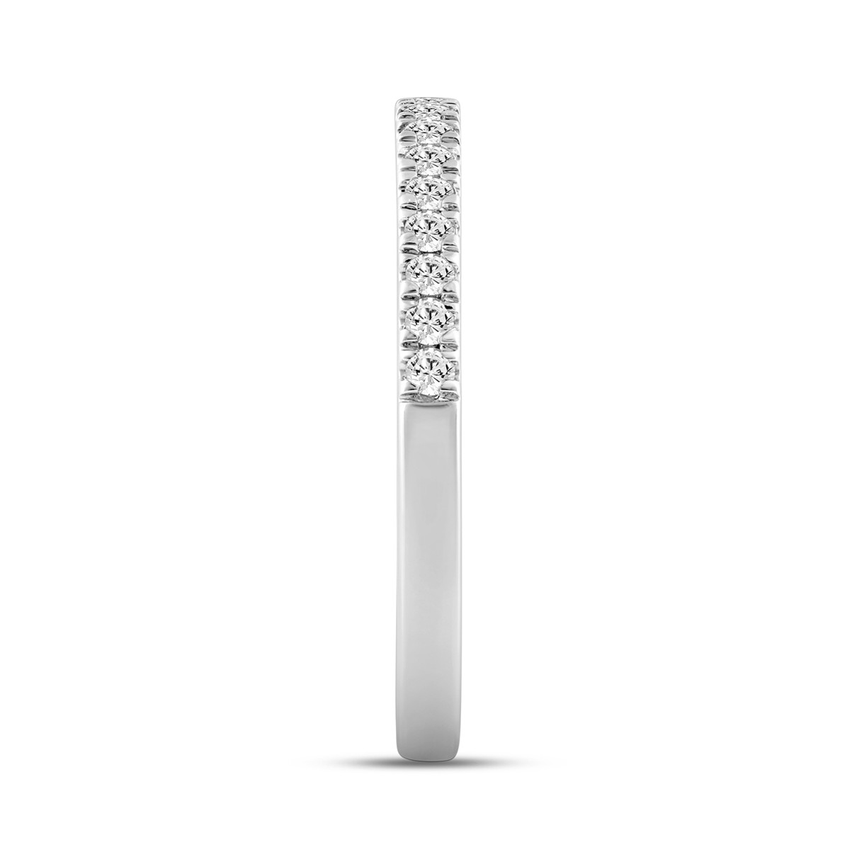 LADIES BAND 1/4CT ROUND DIAMOND 14K WHITE GOLD 