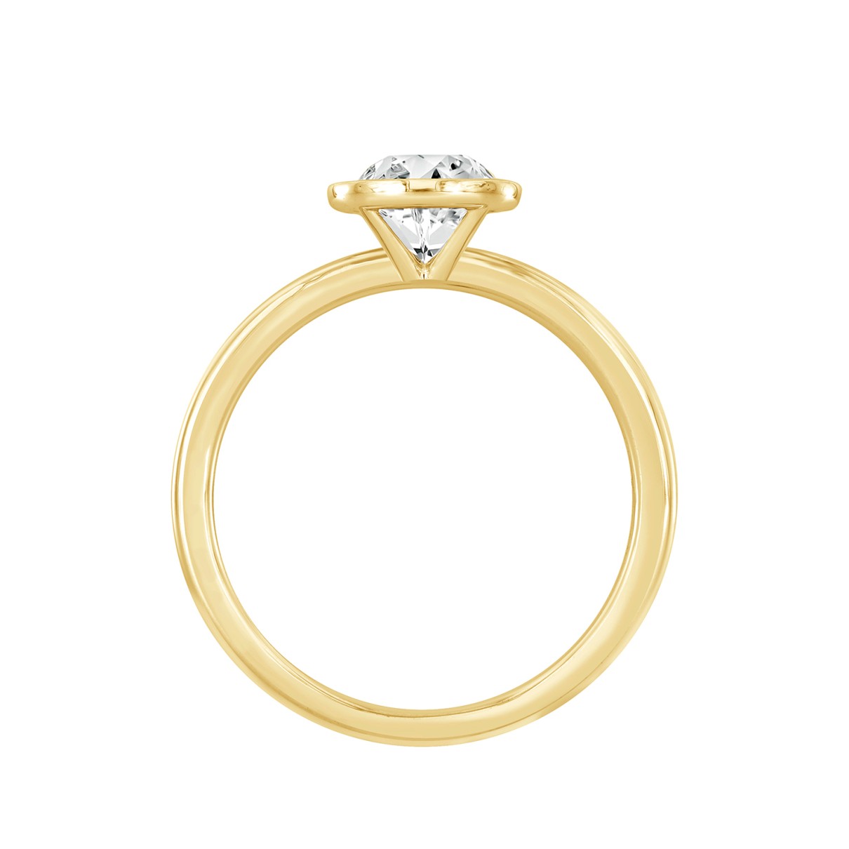 LADIES SOLITAIRE RING 2CT ROUND DIAMOND 14K YELLOW GOLD (CENTER STONE ROUND DIAMOND 2CT )