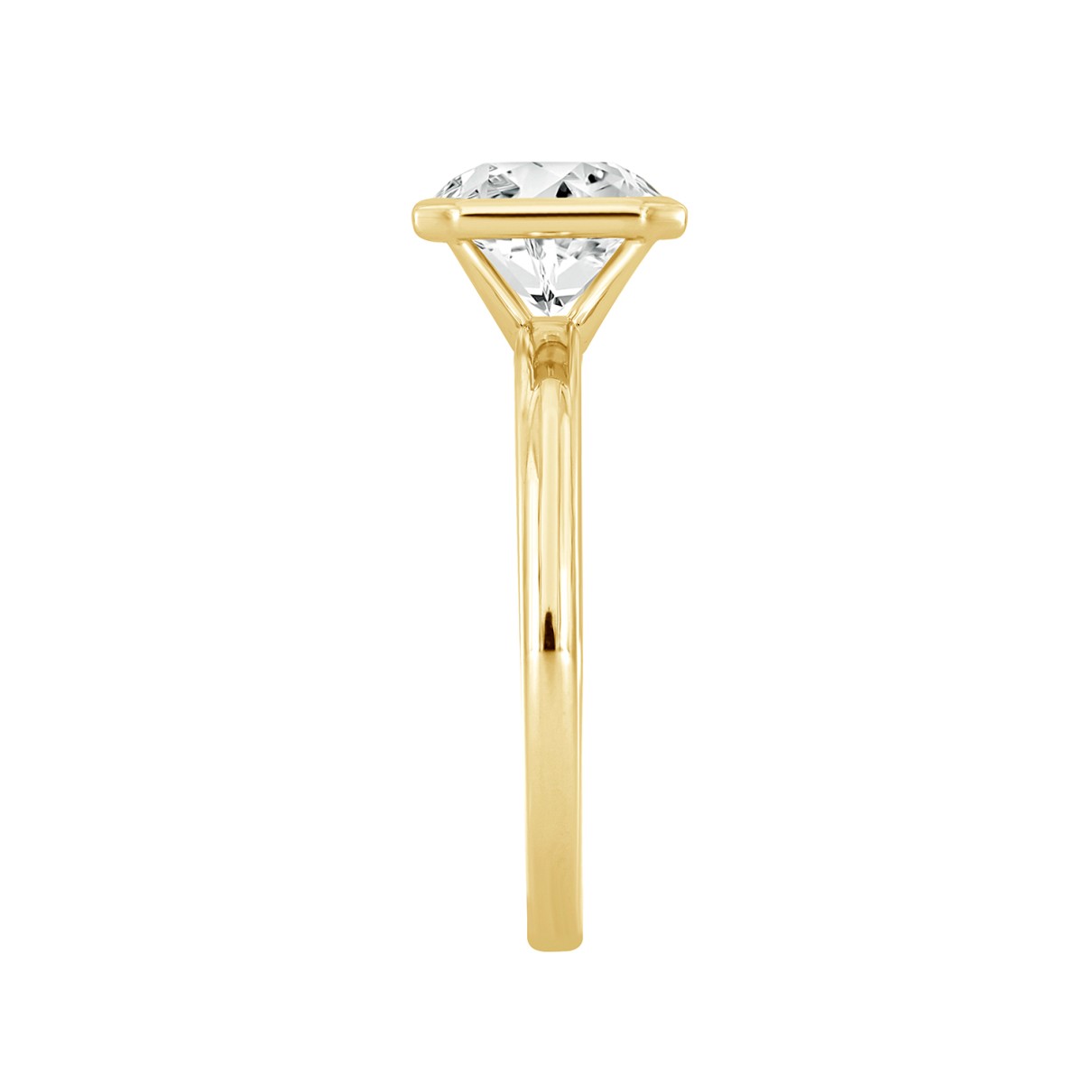 LADIES SOLITAIRE RING 2CT ROUND DIAMOND 14K YELLOW GOLD (CENTER STONE ROUND DIAMOND 2CT )