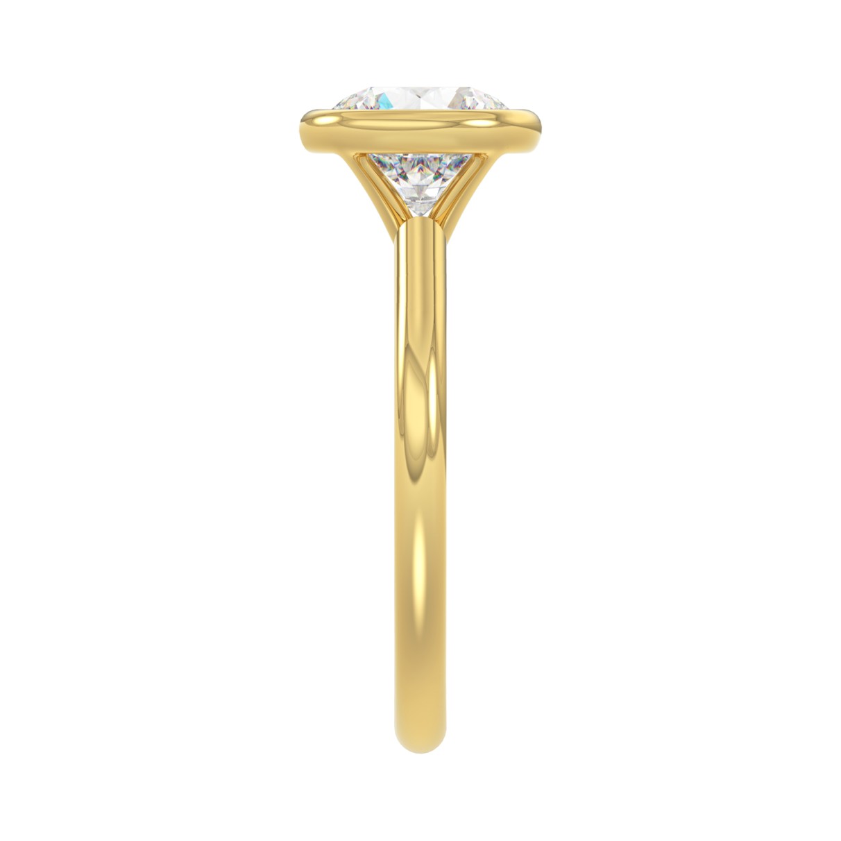 LADIES SOLITAIRE RING 2CT ROUND DIAMOND 14K YELLOW GOLD (CENTER STONE ROUND DIAMOND 2CT )