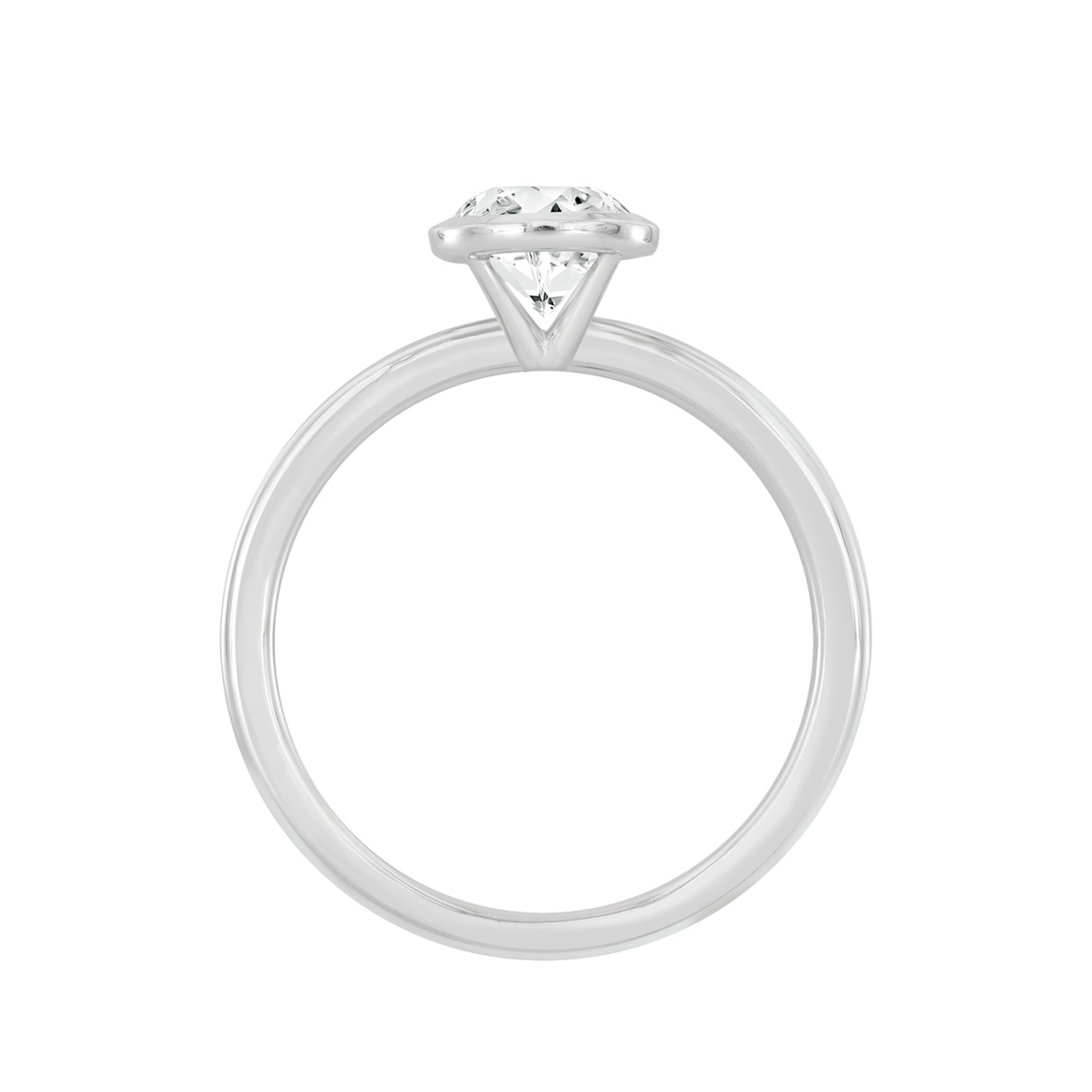 LADIES SOLITAIRE RING 2CT OVAL DIAMOND 14K WHITE GOLD (CENTER STONE OVAL DIAMOND 2CT )