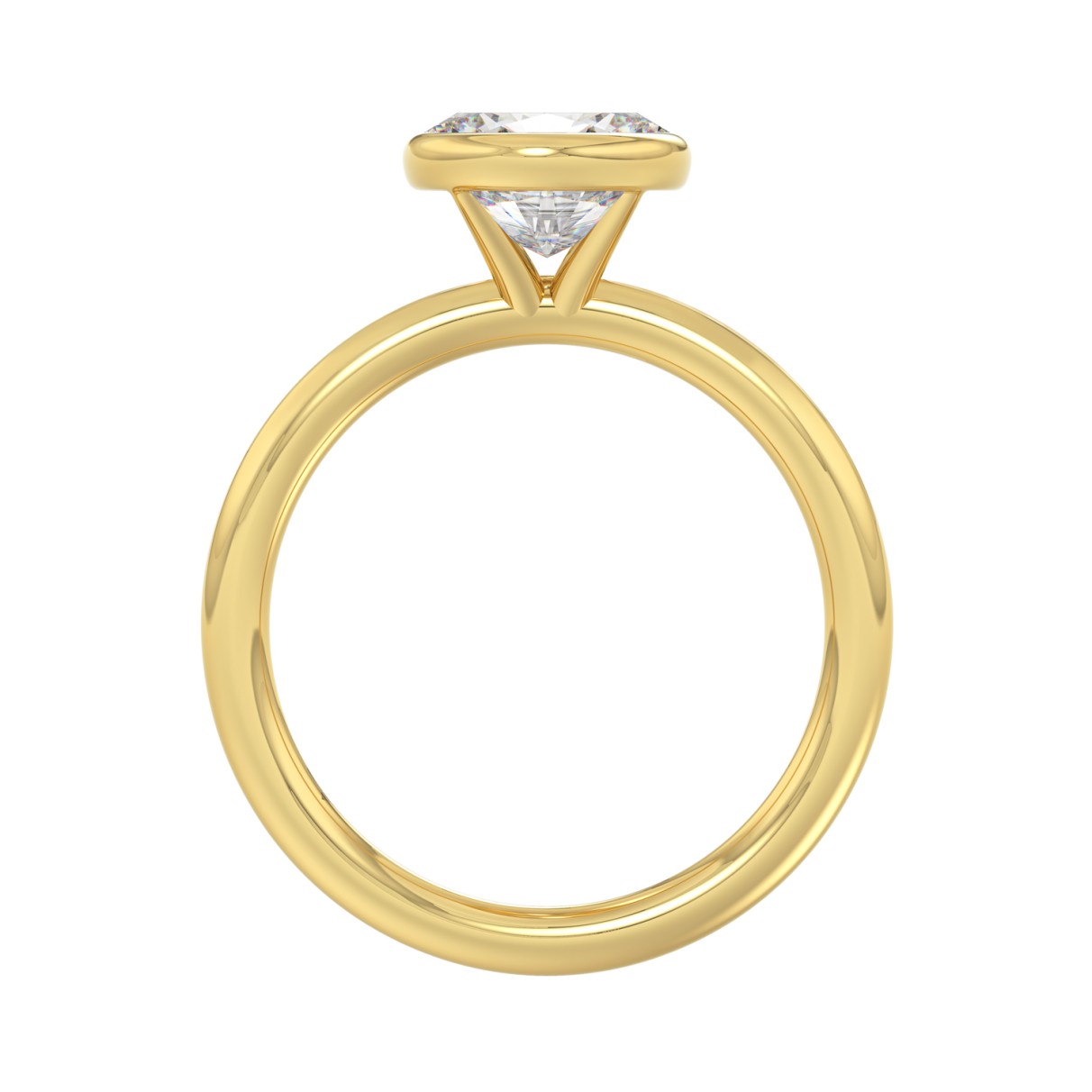 LADIES SOLITAIRE RING 2CT OVAL DIAMOND 14K YELLOW GOLD (CENTER STONE OVAL DIAMOND 2CT )