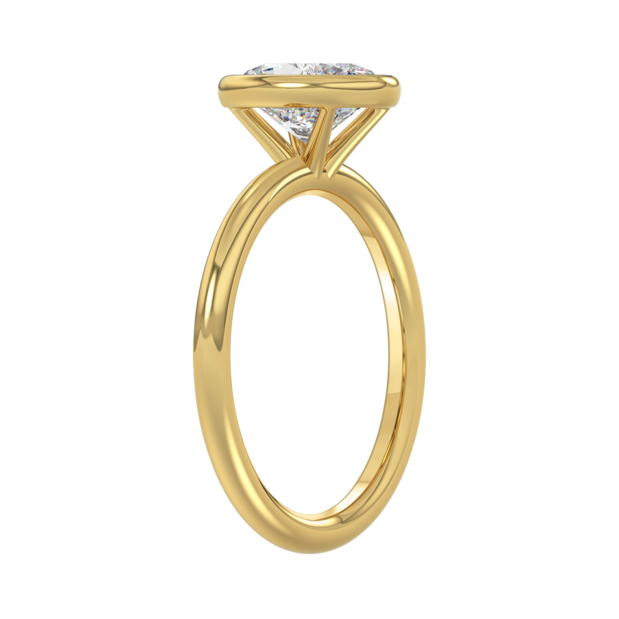 LADIES SOLITAIRE RING 2CT OVAL DIAMOND 14K YELLOW GOLD (CENTER STONE OVAL DIAMOND 2CT )