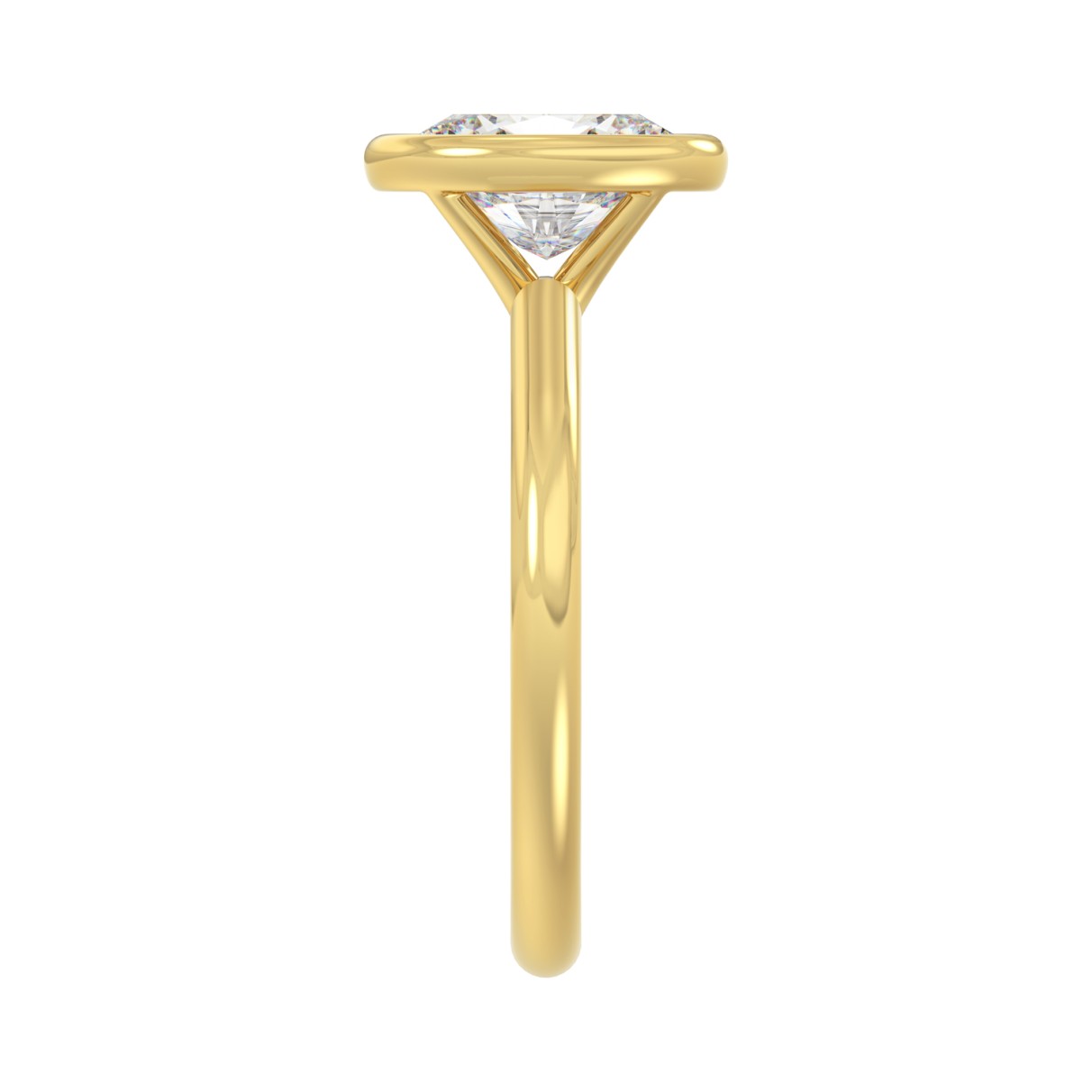 LADIES SOLITAIRE RING 2CT OVAL DIAMOND 14K YELLOW GOLD (CENTER STONE OVAL DIAMOND 2CT )