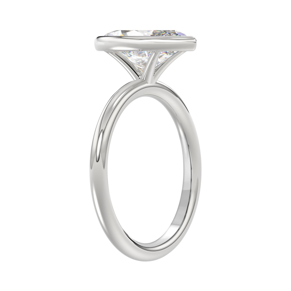 LADIES SOLITAIRE RING 2CT MARQUISE DIAMOND 14K WHITE GOLD (CENTER STONE MARQUISE DIAMOND 2CT )