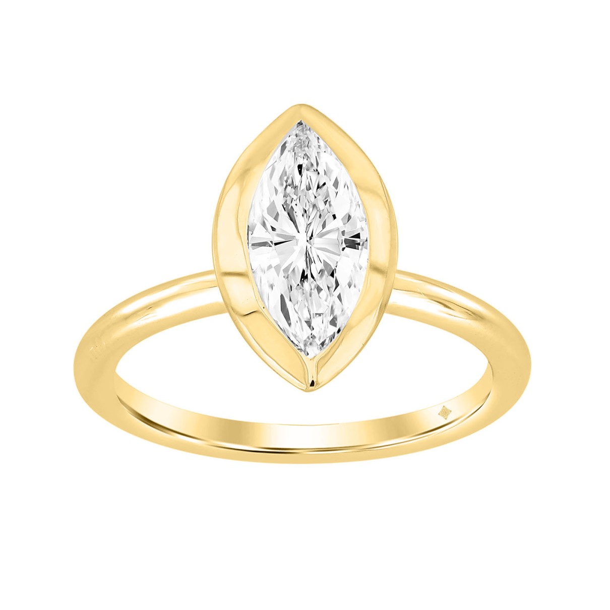 LADIES SOLITAIRE RING 2CT MARQUISE DIAMOND 14K YELLOW GOLD (CENTER STONE MARQUISE DIAMOND 2CT )