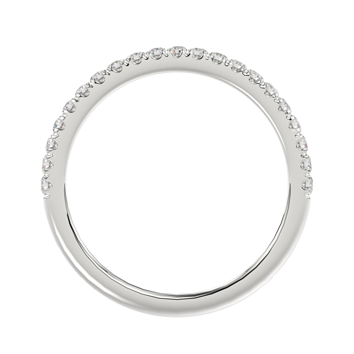 14K WHITE GOLD 1/4CT ROUND DIAMOND LADIES BAND 