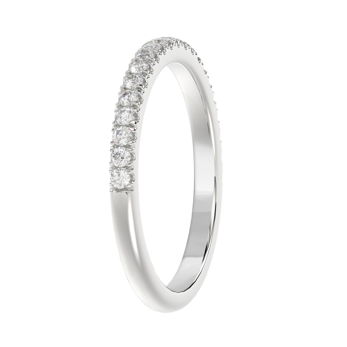 14K WHITE GOLD 1/4CT ROUND DIAMOND LADIES BAND 