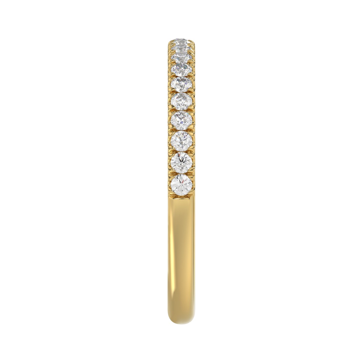 14K YELLOW GOLD 1/4CT ROUND DIAMOND LADIES BAND 