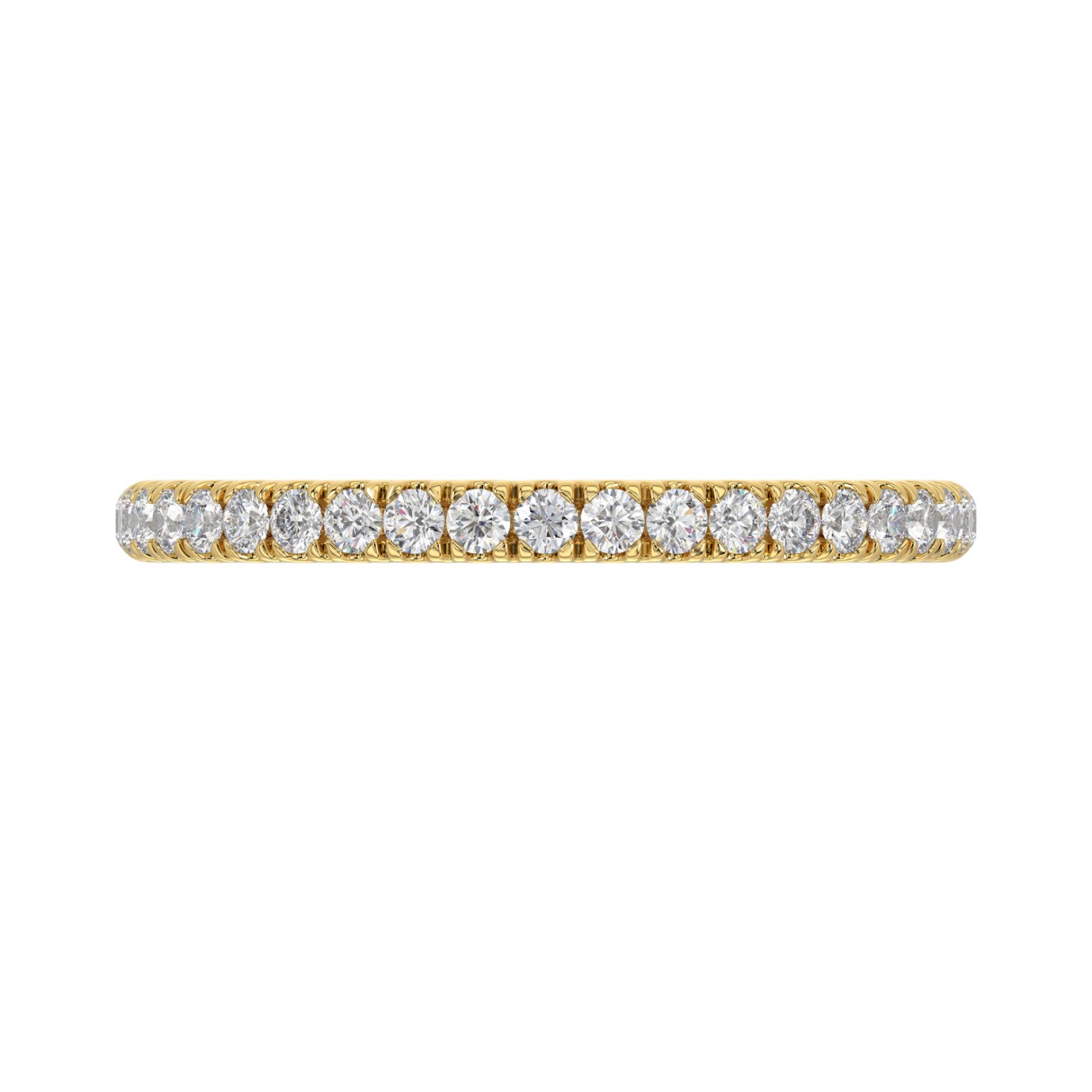 14K YELLOW GOLD 1/4CT ROUND DIAMOND LADIES BAND 