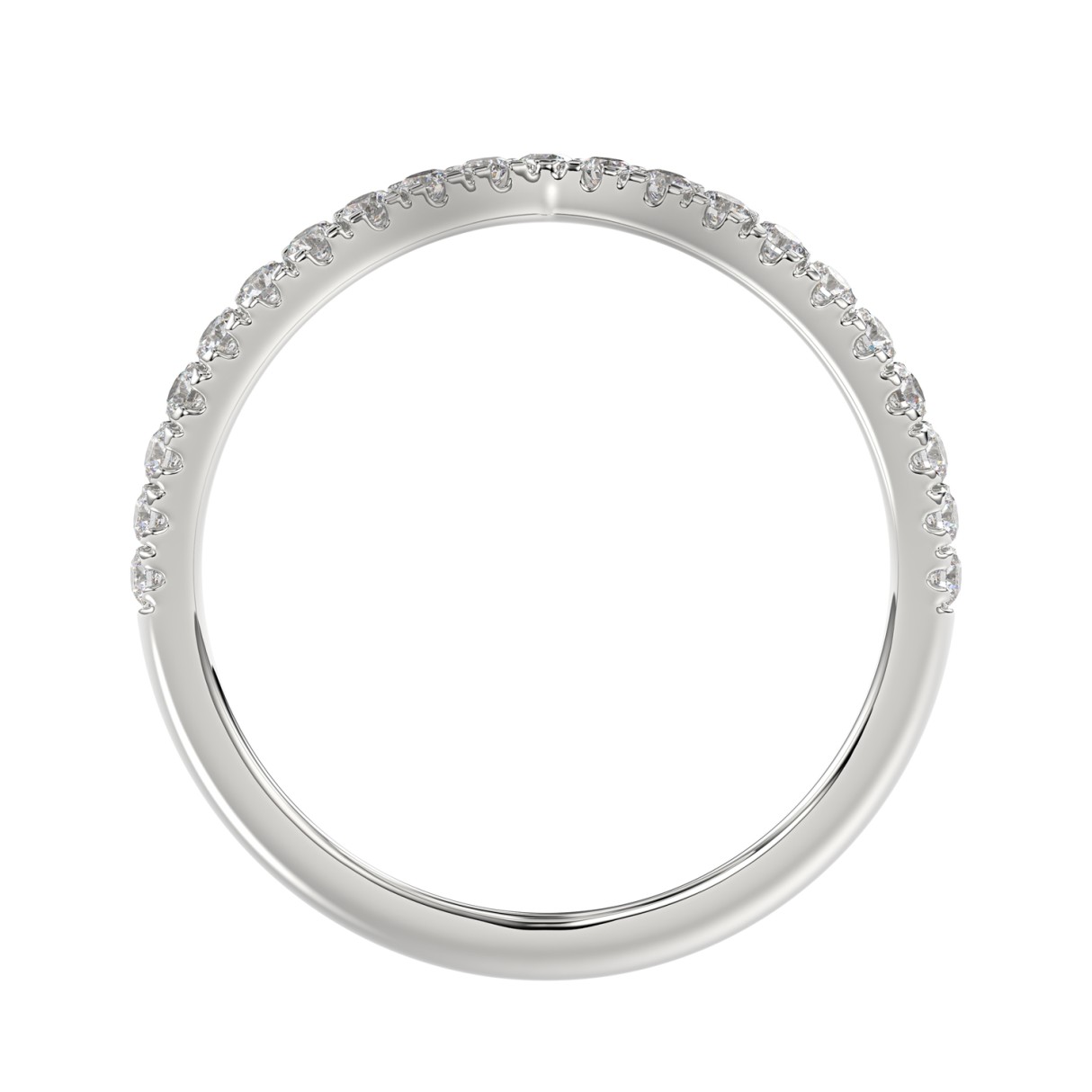 14K WHITE GOLD 1/4CT ROUND DIAMOND LADIES BAND 