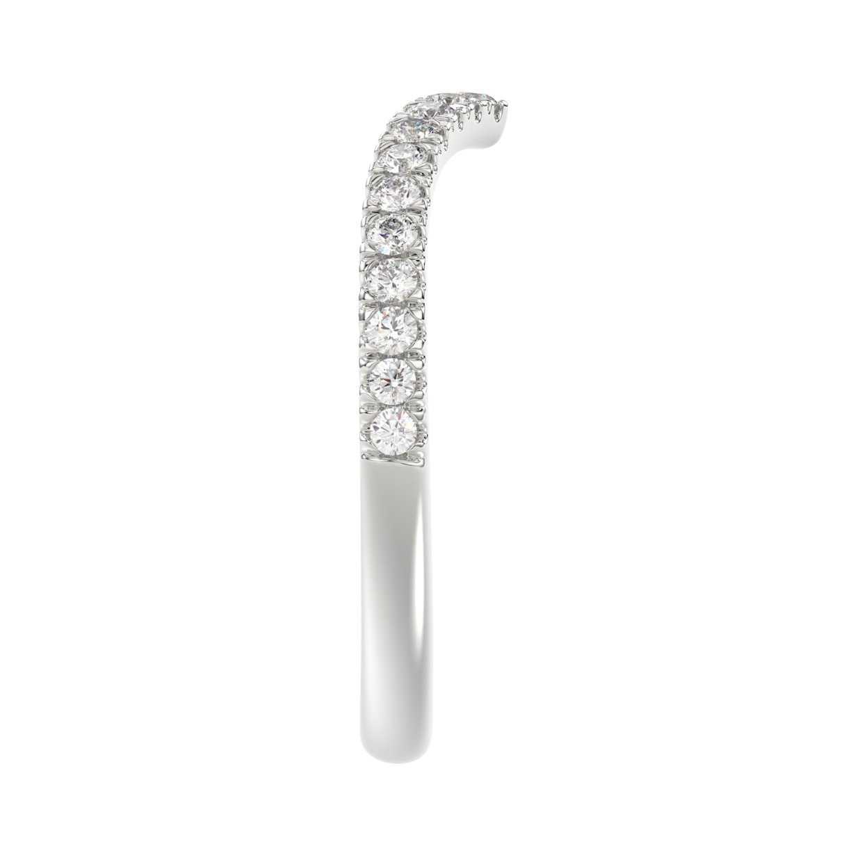 14K WHITE GOLD 1/4CT ROUND DIAMOND LADIES BAND 