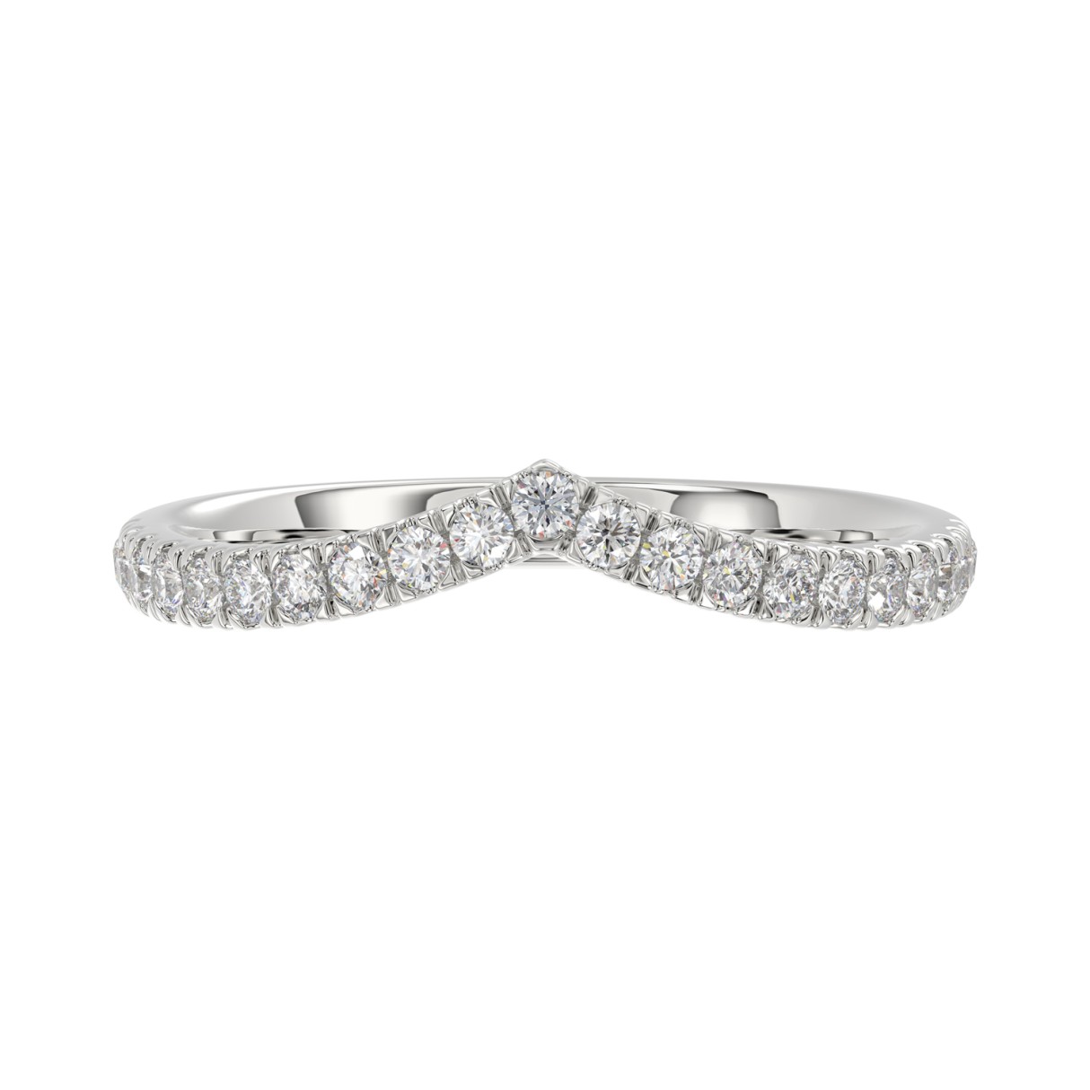 14K WHITE GOLD 1/4CT ROUND DIAMOND LADIES BAND 