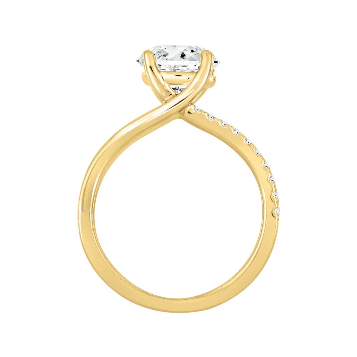 14K YELLOW GOLD 2 1/4CT ROUND DIAMOND LADIES RING (CENTER STONE ROUND DIAMOND 2.00CT)