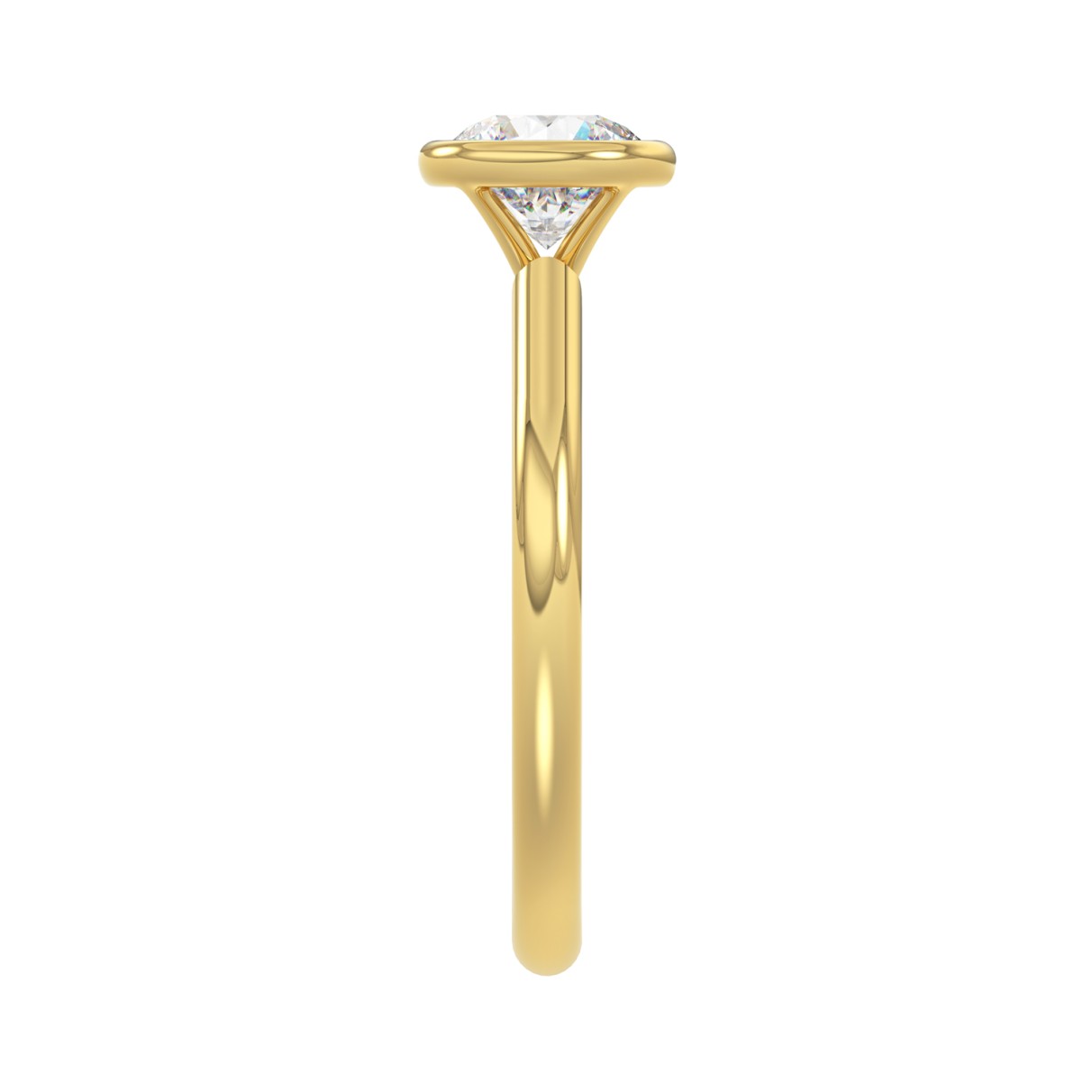 LADIES SOLITAIRE RING 1CT ROUND DIAMOND 14K YELLOW GOLD (CENTER STONE ROUND DIAMOND 1CT )